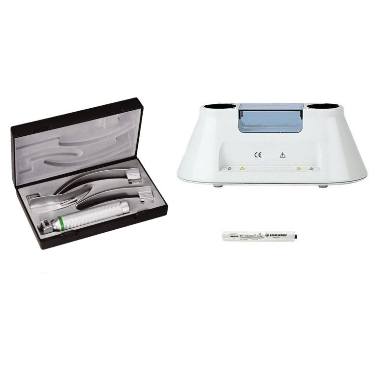Riester Ri-Modul Macintosh Set with C Handle and Blades 2, 3, 4 + Ri-Accu L + Ri-Charger L