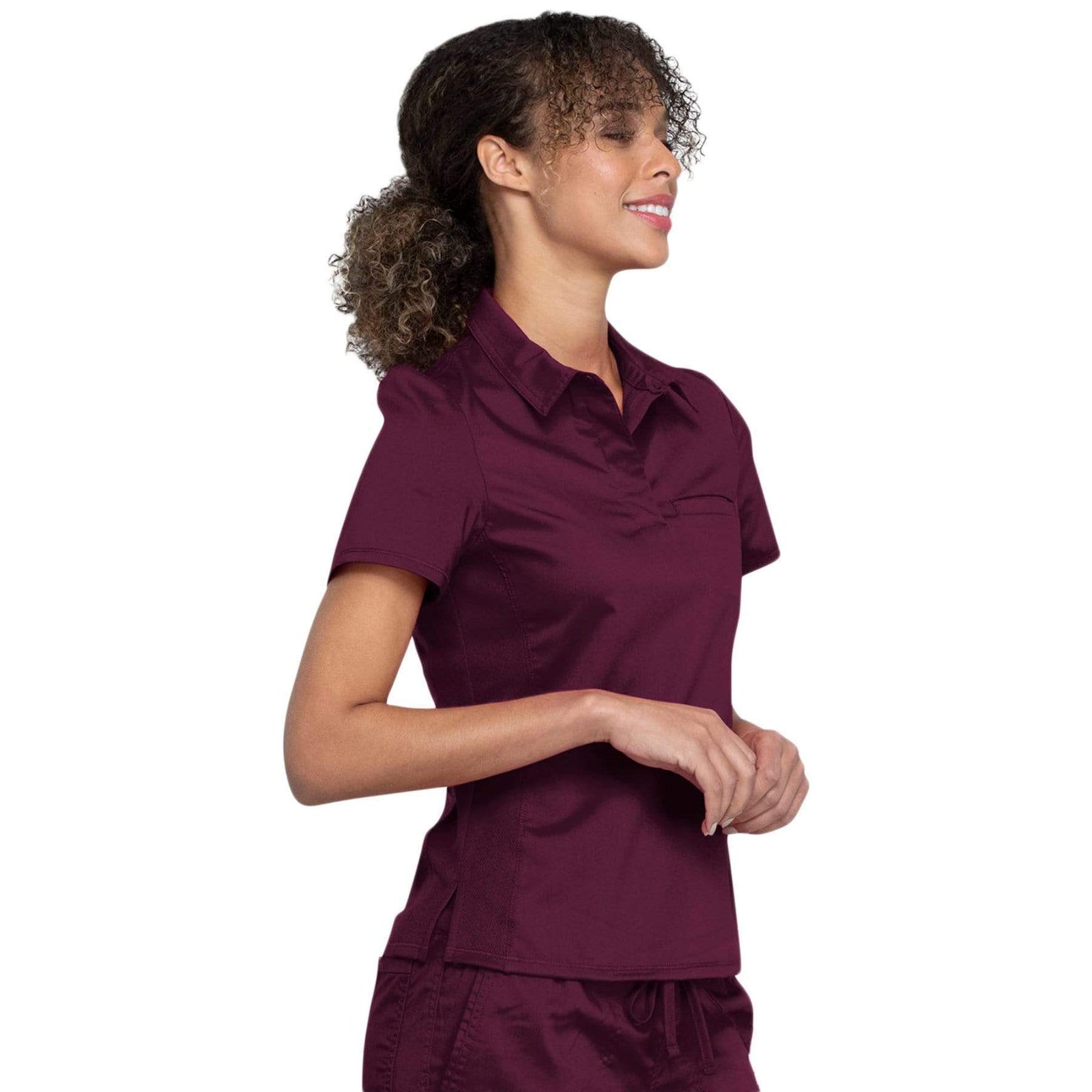 Cherokee Revolution WW698 Scrubs Top Women Wine