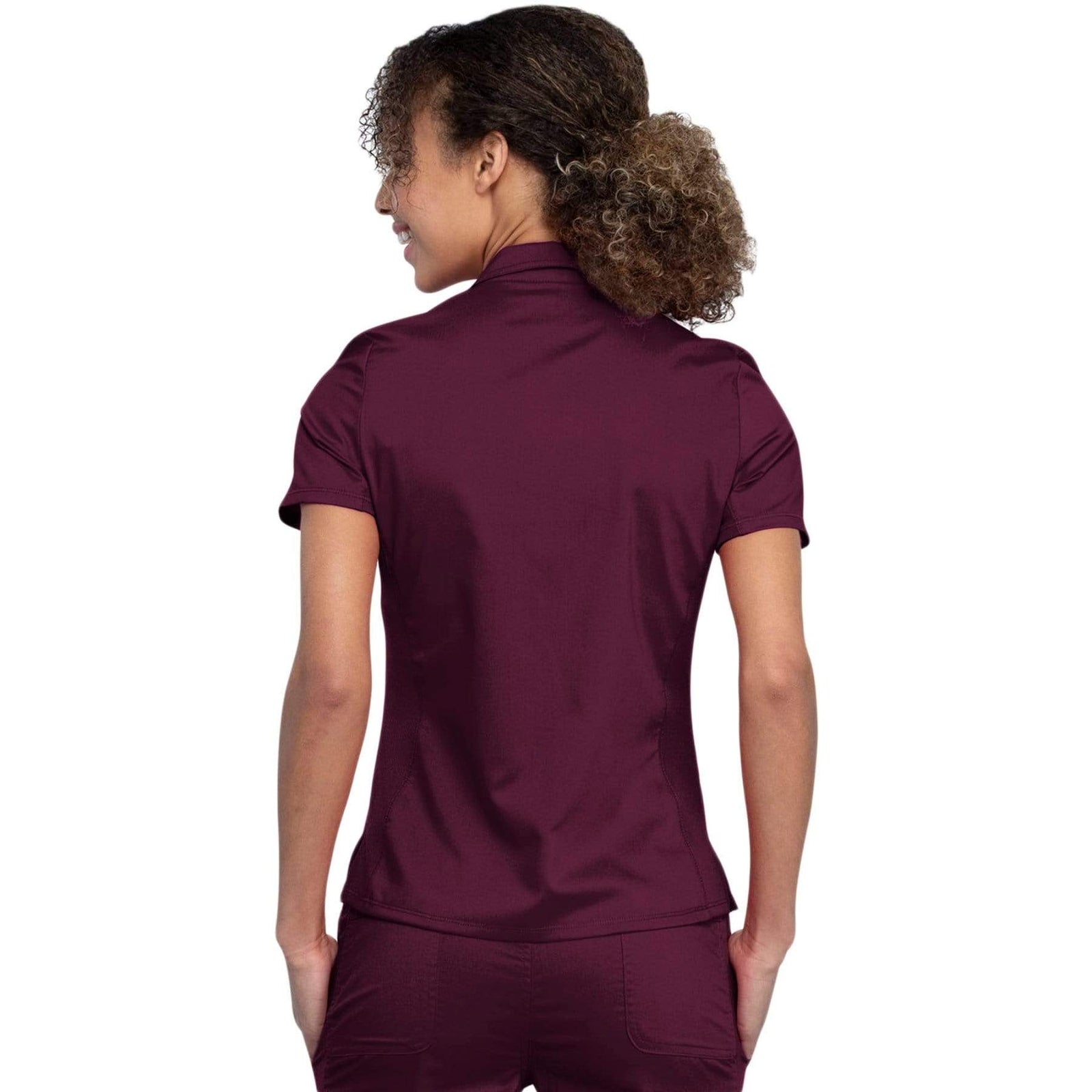 Cherokee Revolution WW698 Scrubs Top Women Wine