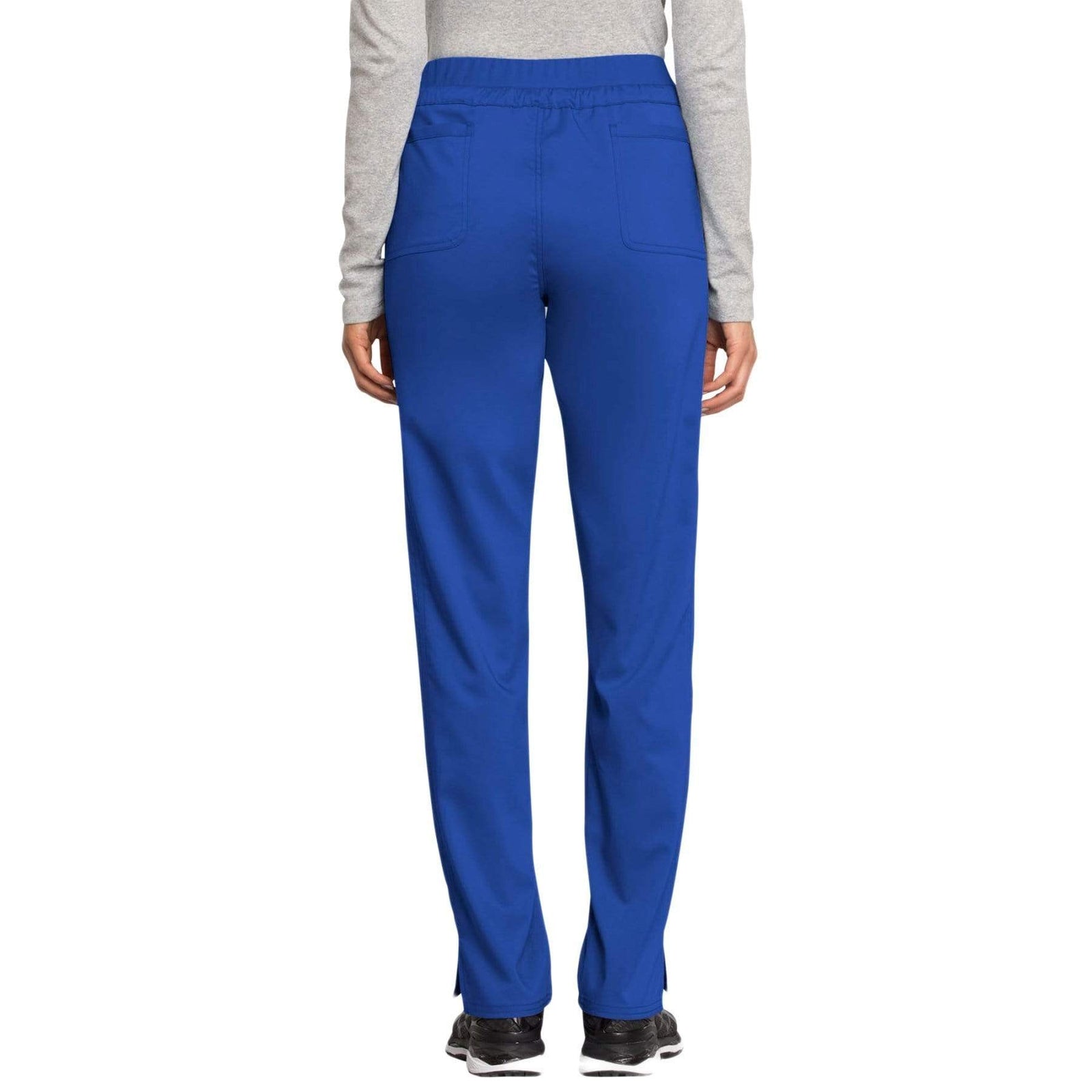Cherokee Workwear Revolution WW105 Scrubs Pants Women's Mid Rise Tapered Leg Drawstring Royal