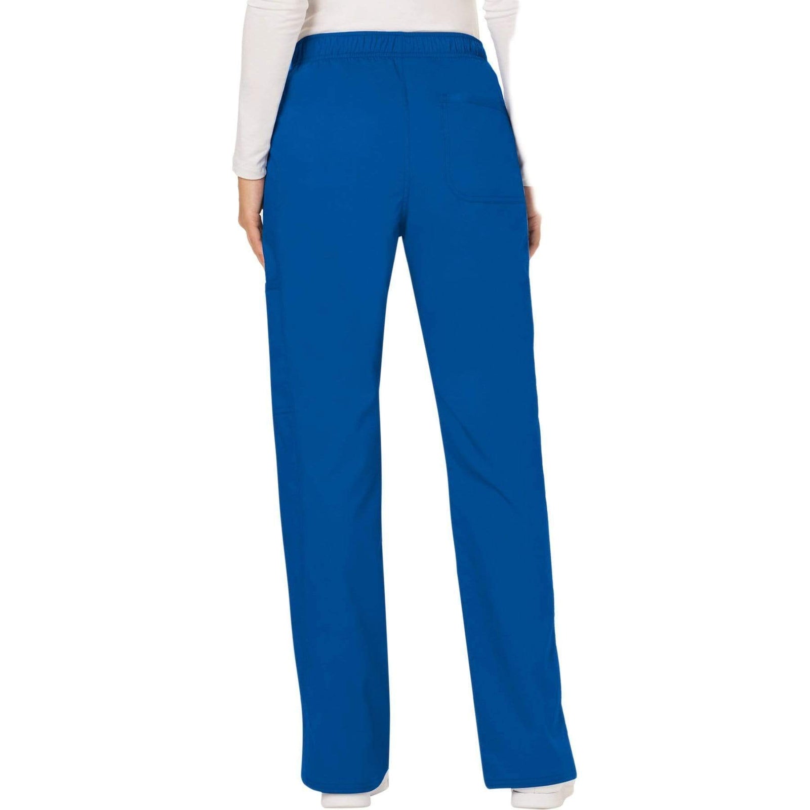 Cherokee Workwear Revolution WW120 Scrubs Pants Women's Mid Rise Flare Drawstring Royal