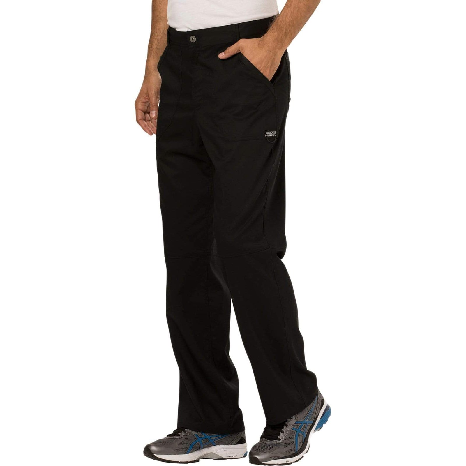 Cherokee Workwear Revolution WW140 Scrubs Pants Men's Fly Front Black