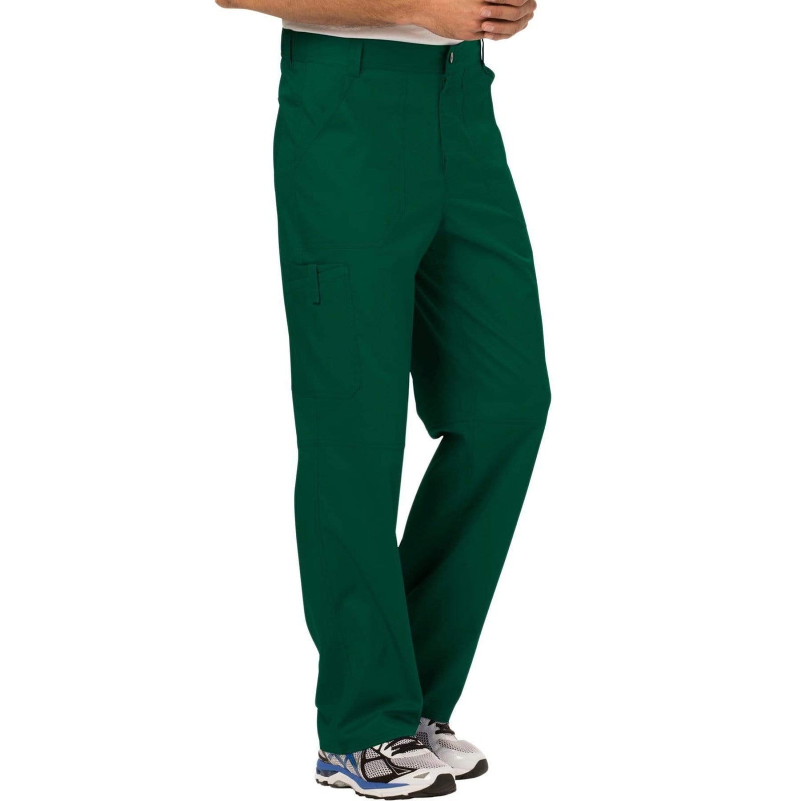 Cherokee Workwear Revolution WW140 Scrubs Pants Men's Fly Front Hunter Green