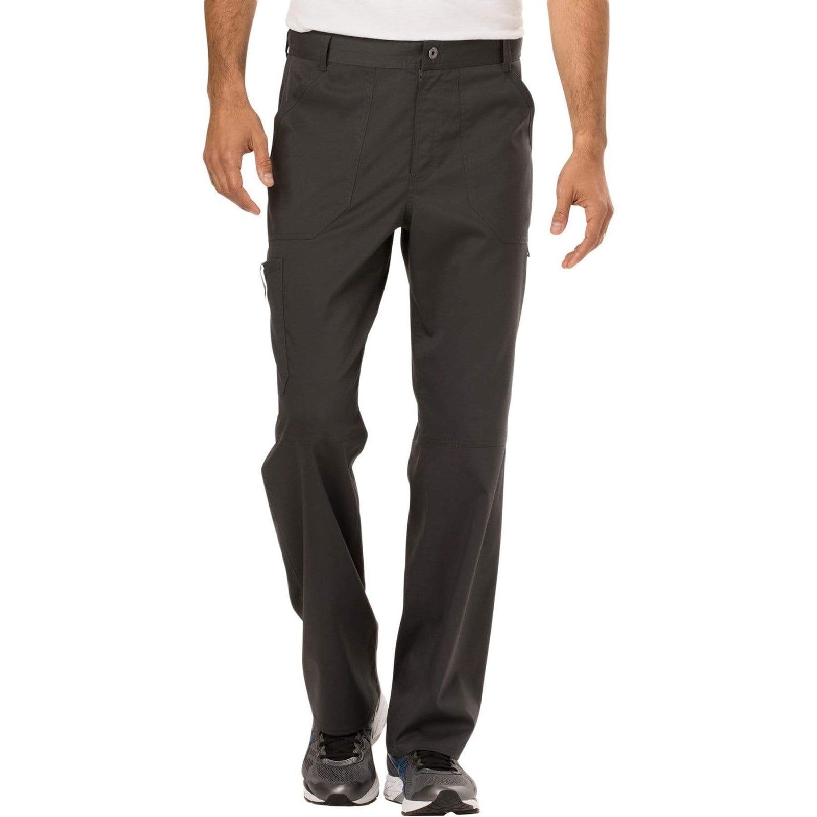 Cherokee Workwear Revolution WW140 Scrubs Pants Men's Fly Front Pewter