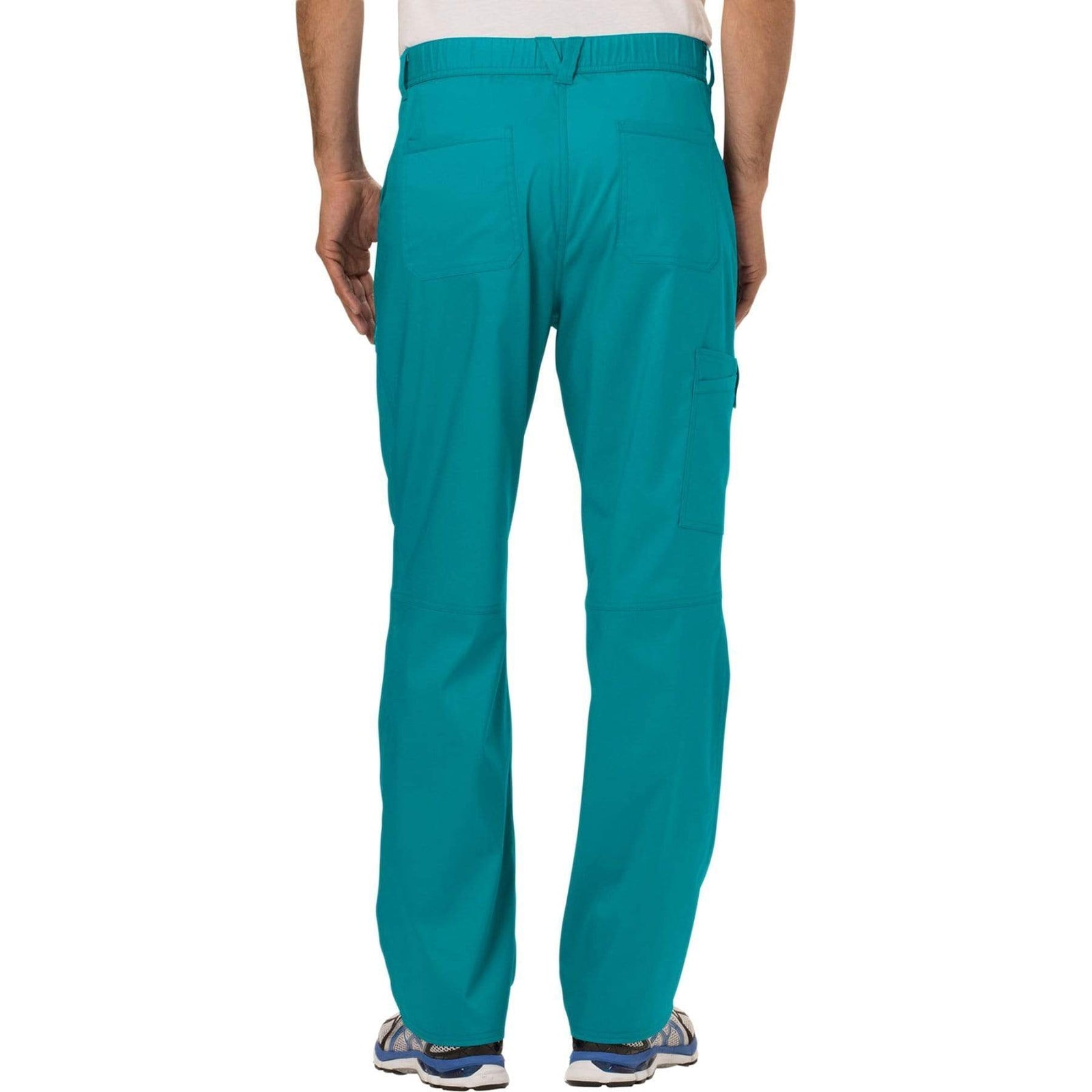 Cherokee Workwear Revolution WW140 Scrubs Pants Men's Fly Front Teal Blue