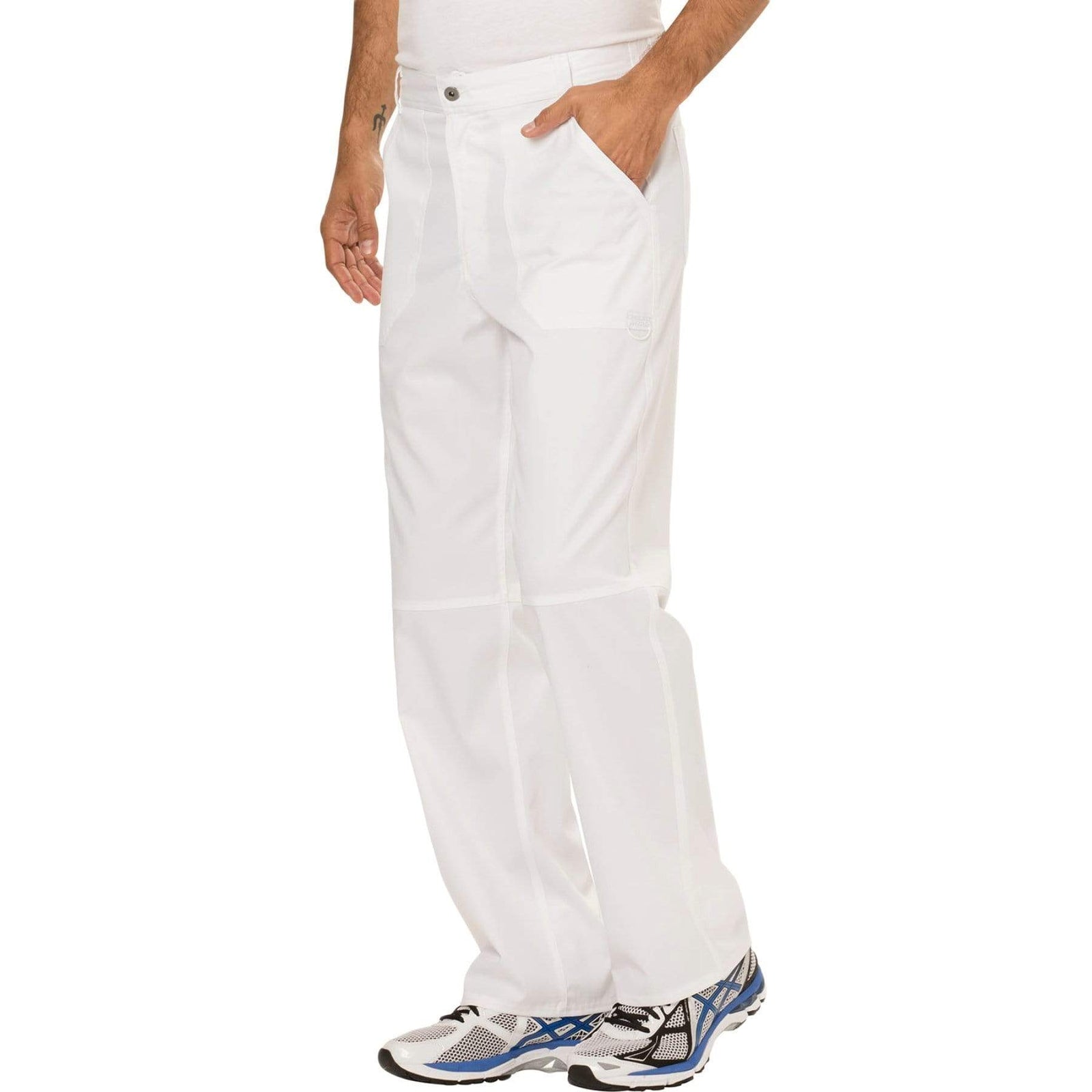 Cherokee Workwear Revolution WW140 Scrubs Pants Men's Fly Front White