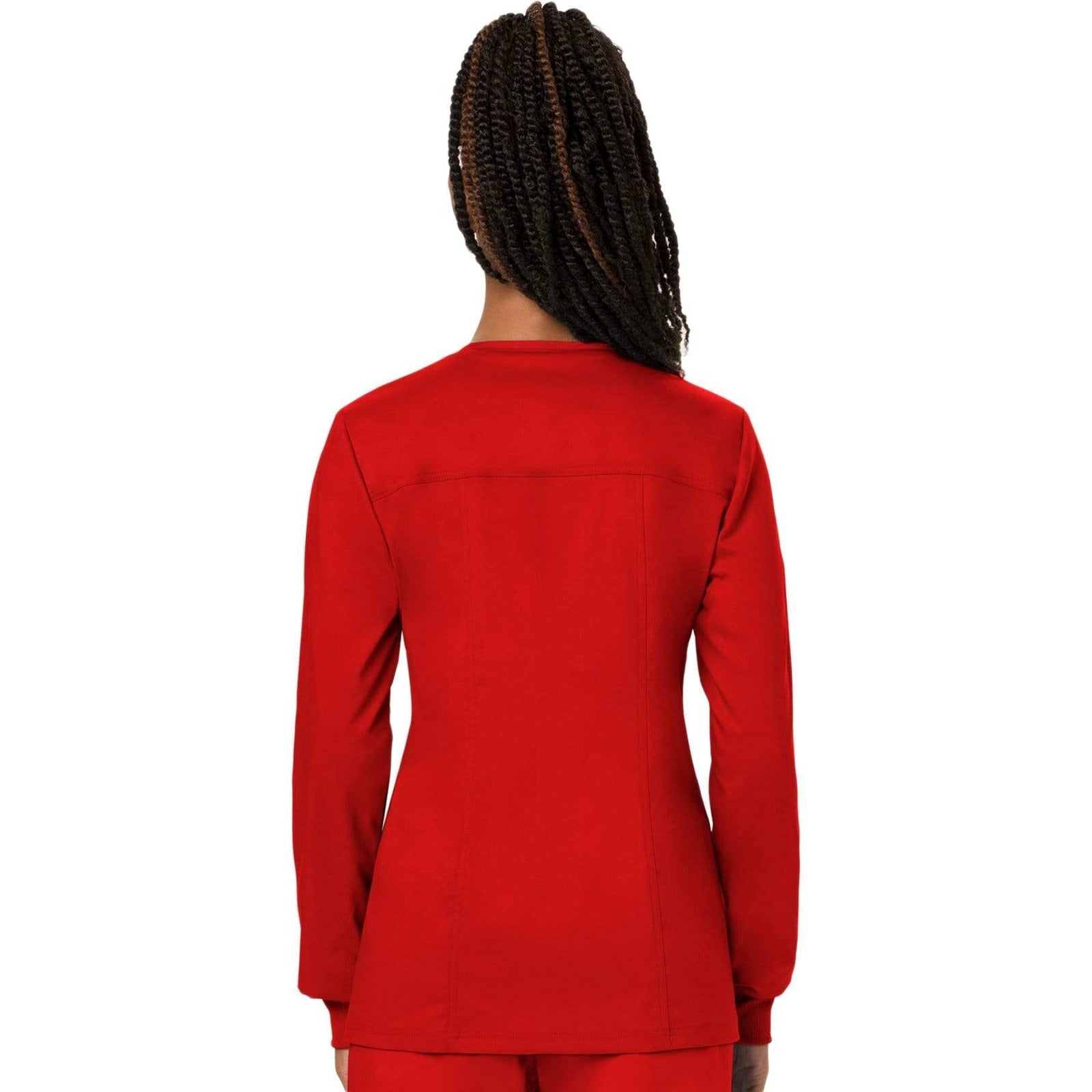 Cherokee Workwear Revolution WW310 Scrubs Jacket Women's Snap Front Warm-up Red