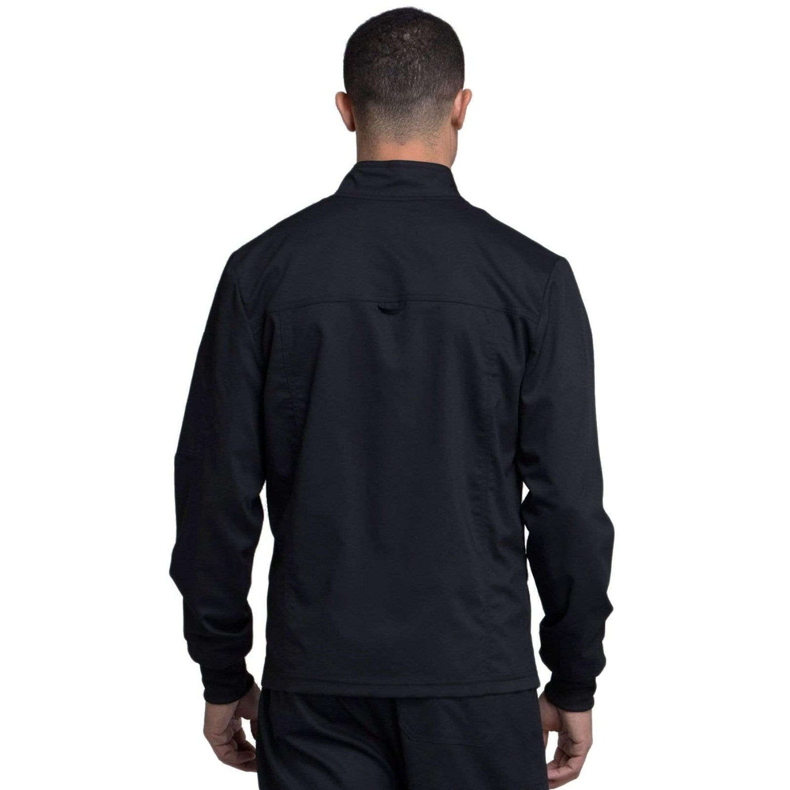 Cherokee Workwear Revolution WW320 Scrubs Jacket Men's Zip Front Black
