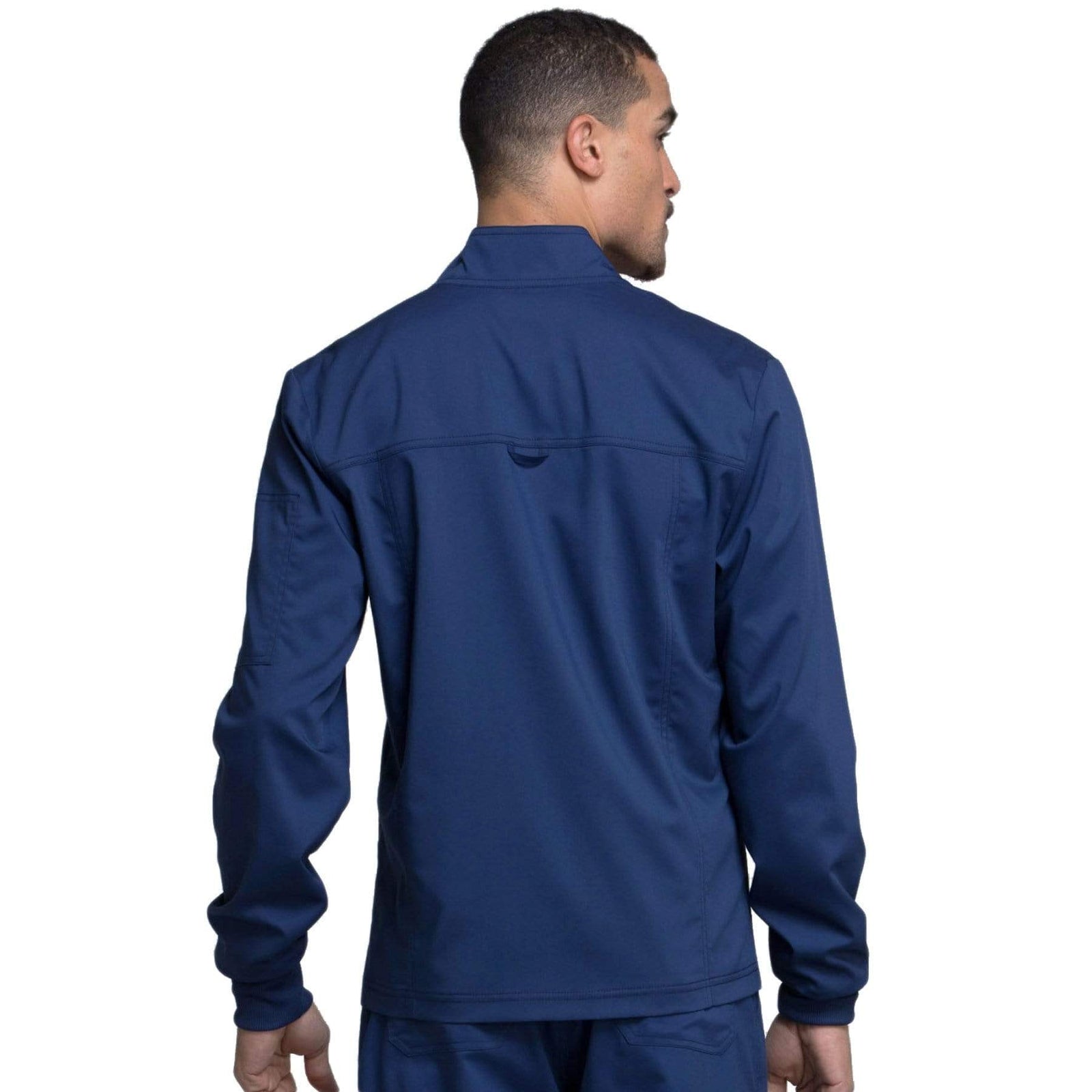 Cherokee Workwear Revolution WW320 Scrubs Jacket Men's Zip Front Navy