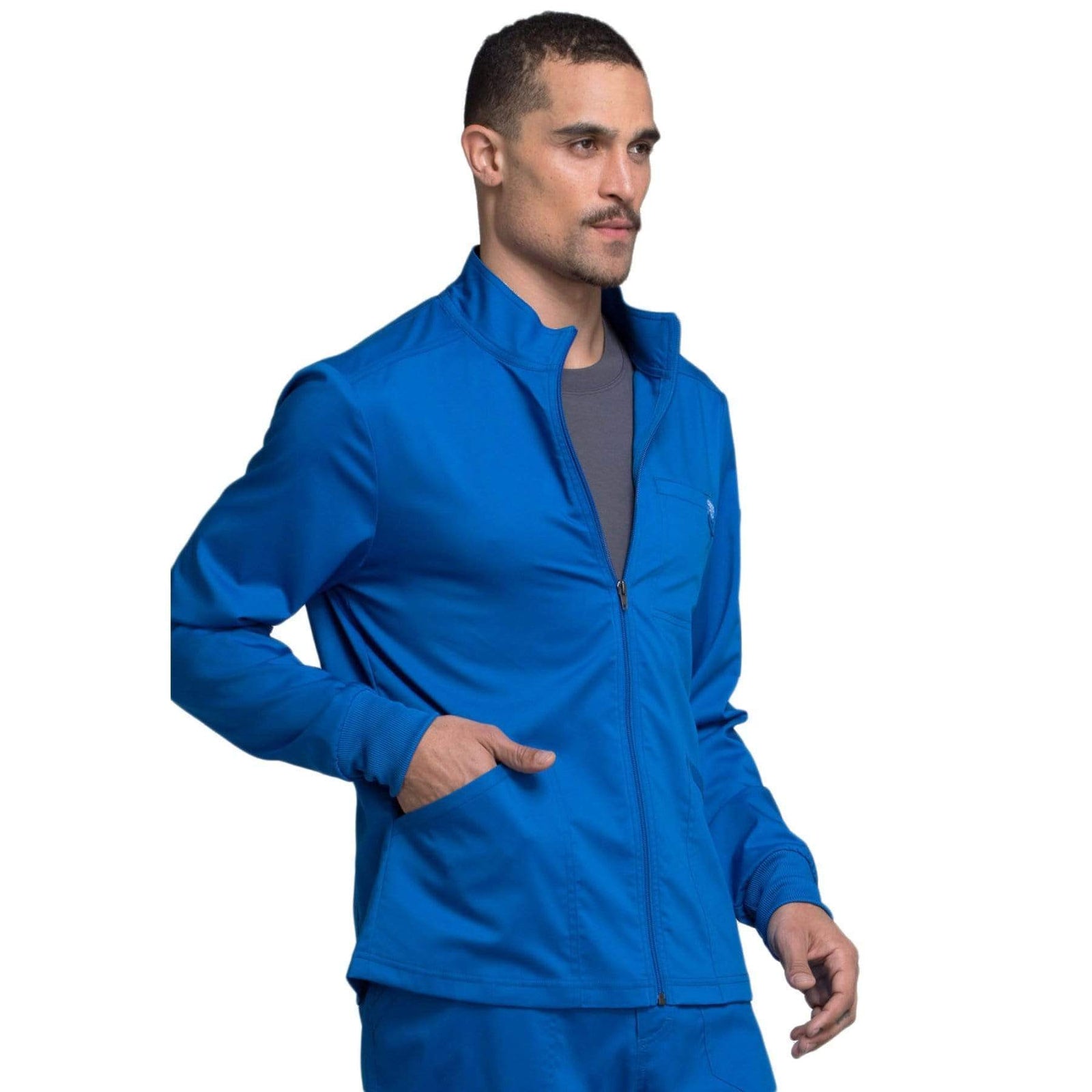 Cherokee Workwear Revolution WW320 Scrubs Jacket Men's Zip Front Royal