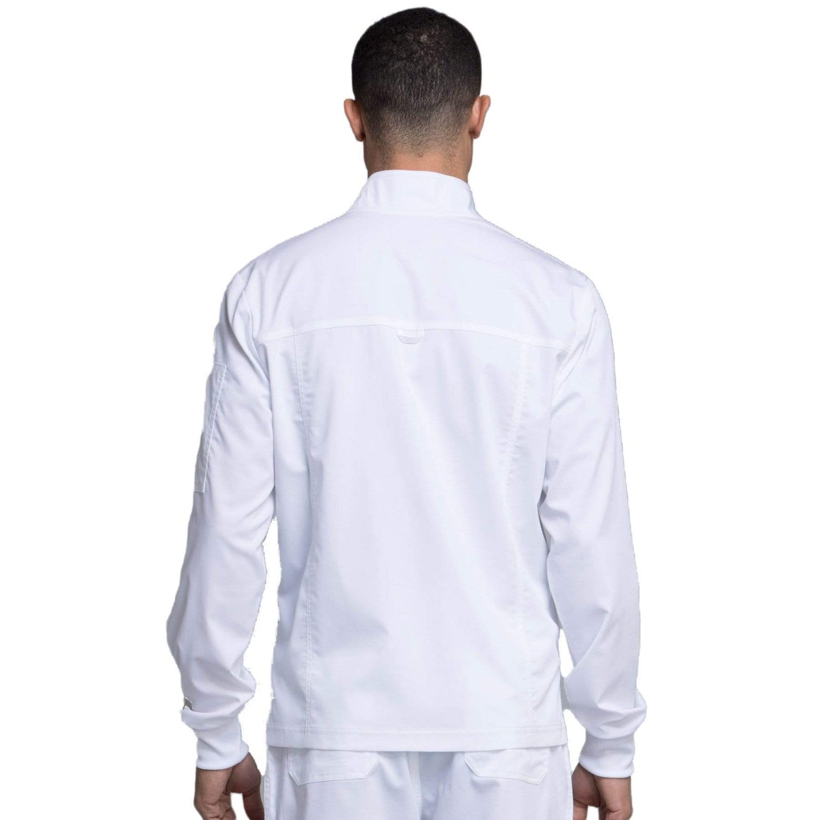 Cherokee Workwear Revolution WW320 Scrubs Jacket Men's Zip Front White