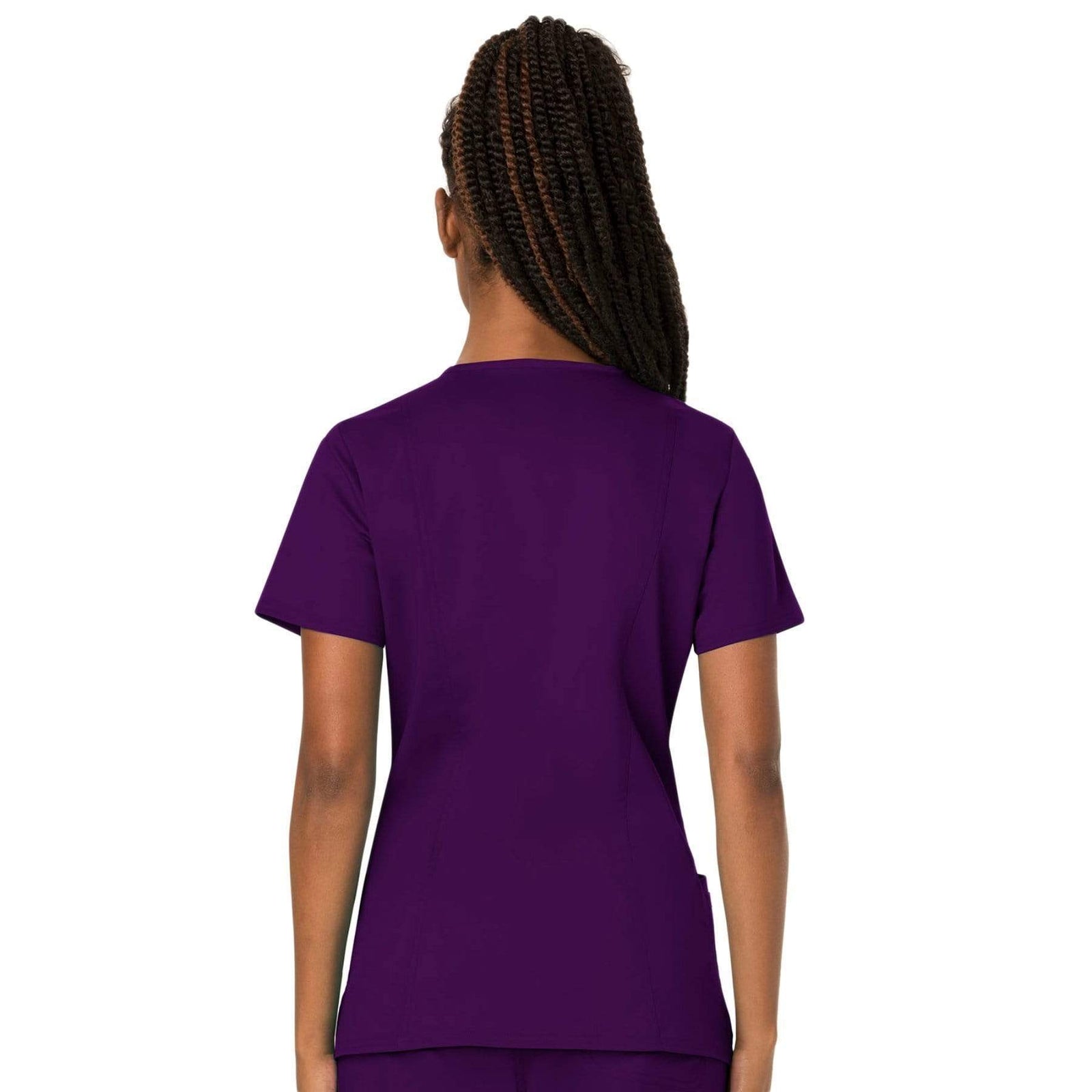 Cherokee Workwear Revolution WW620 Scrubs Top Women's V-Neck Eggplant