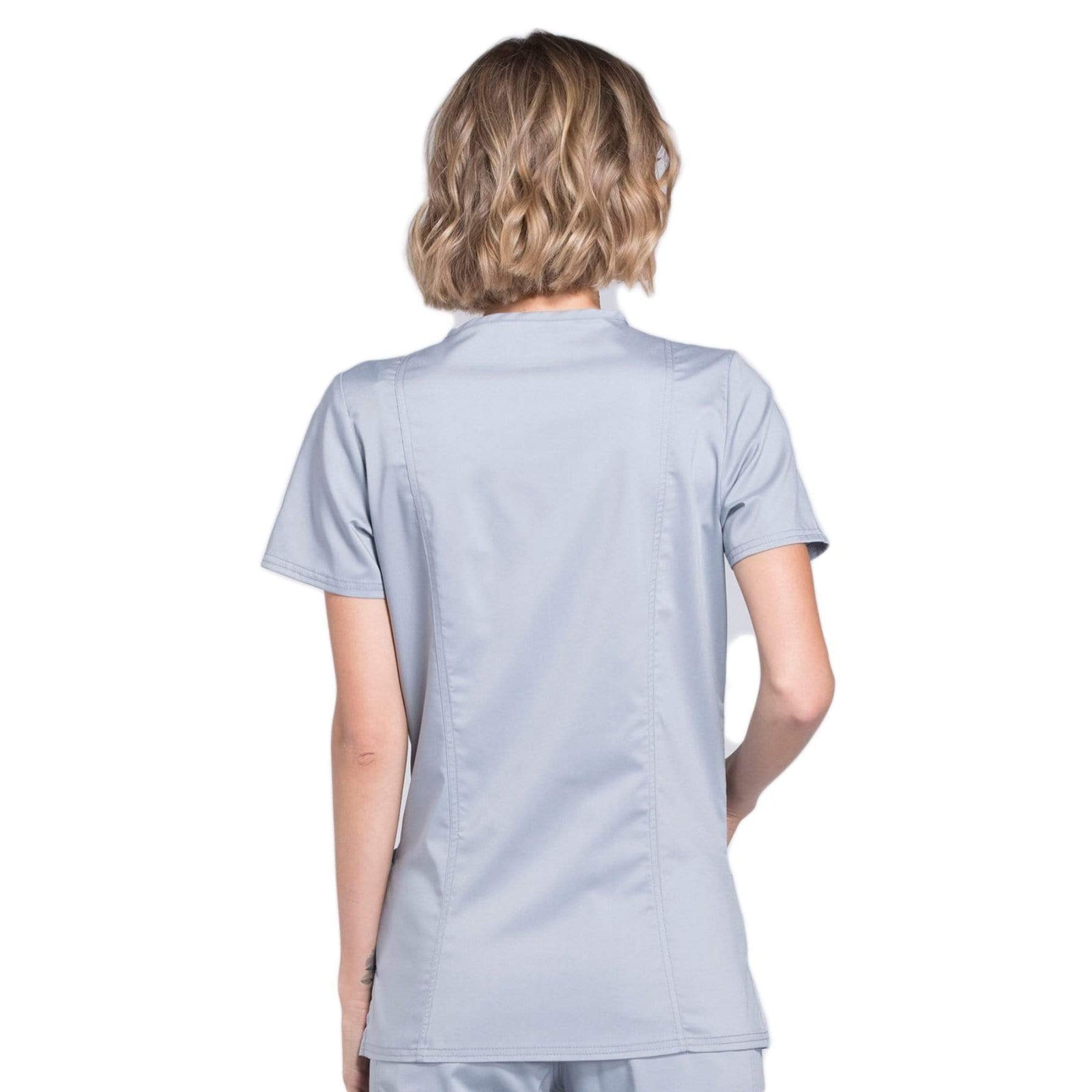 Cherokee Workwear Revolution WW620 Scrubs Top Women's V-Neck Grey