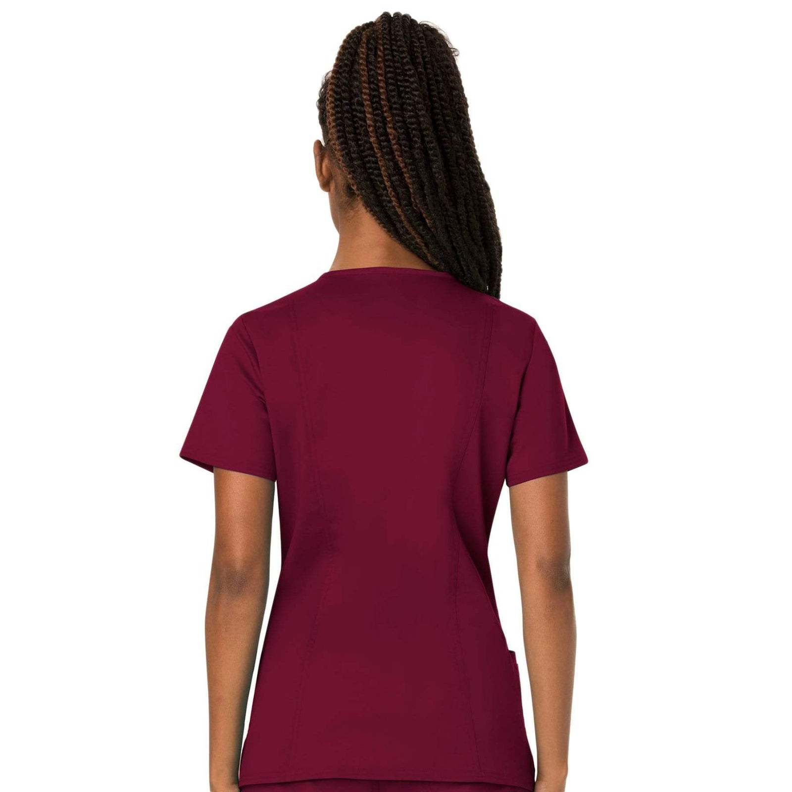 Cherokee Workwear Revolution WW620 Scrubs Top Women's V-Neck Wine