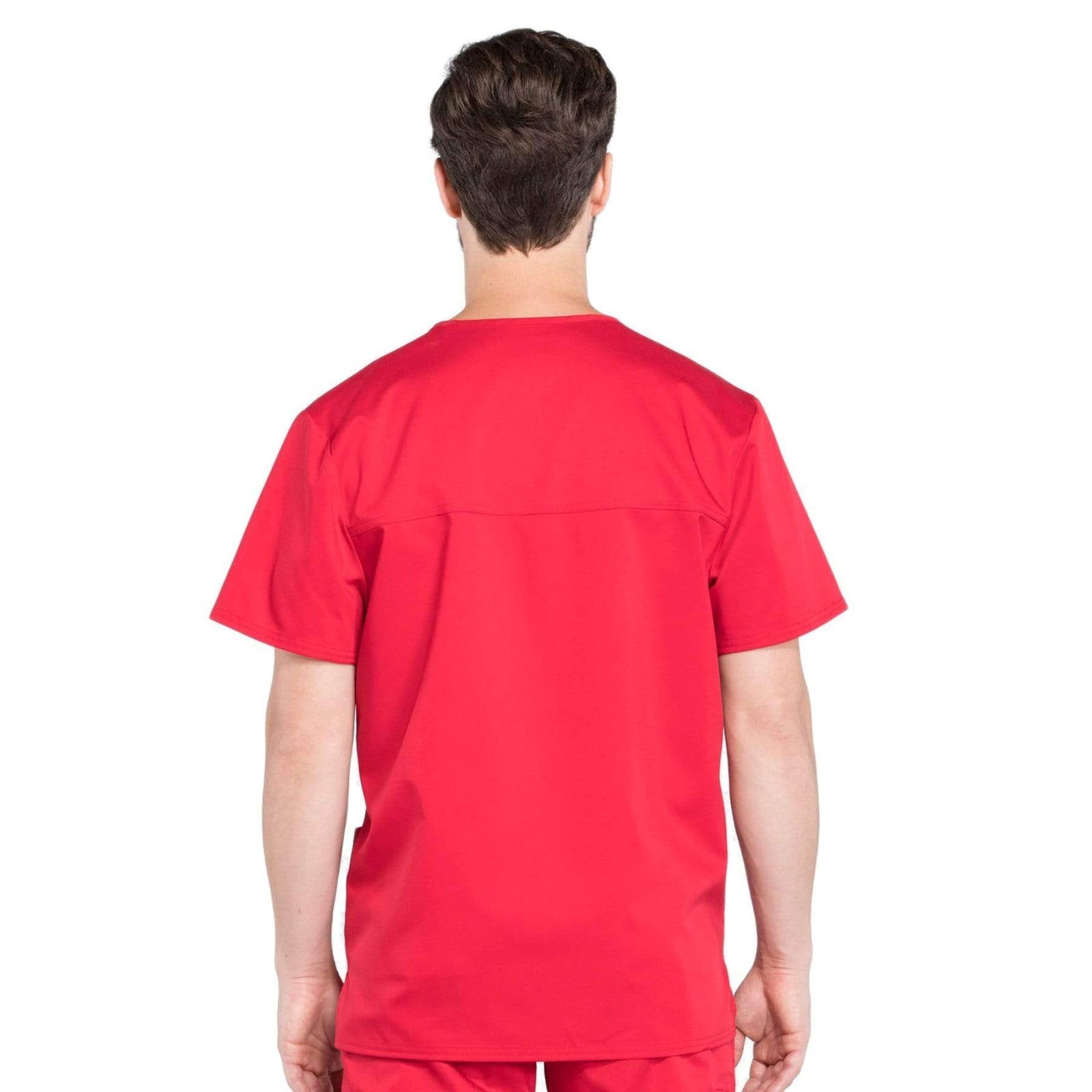 Cherokee Workwear Revolution WW670 Scrubs Top Men's V-Neck Red