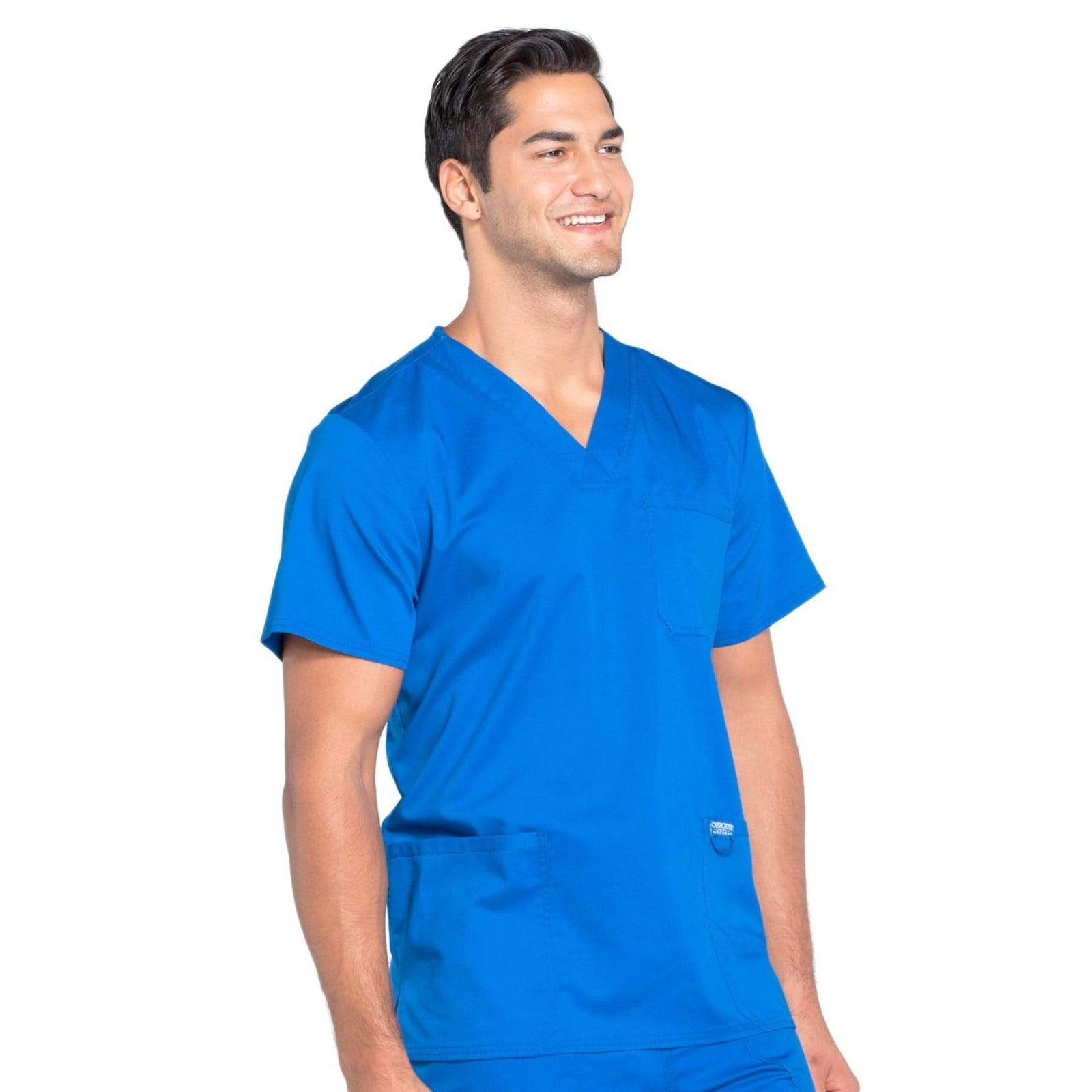 Cherokee Workwear Revolution WW670 Scrubs Top Men's V-Neck Royal