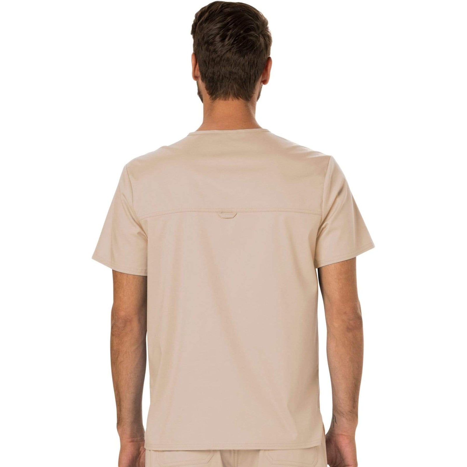 Cherokee Workwear Revolution WW690 Scrubs Top Men's V-Neck Khaki