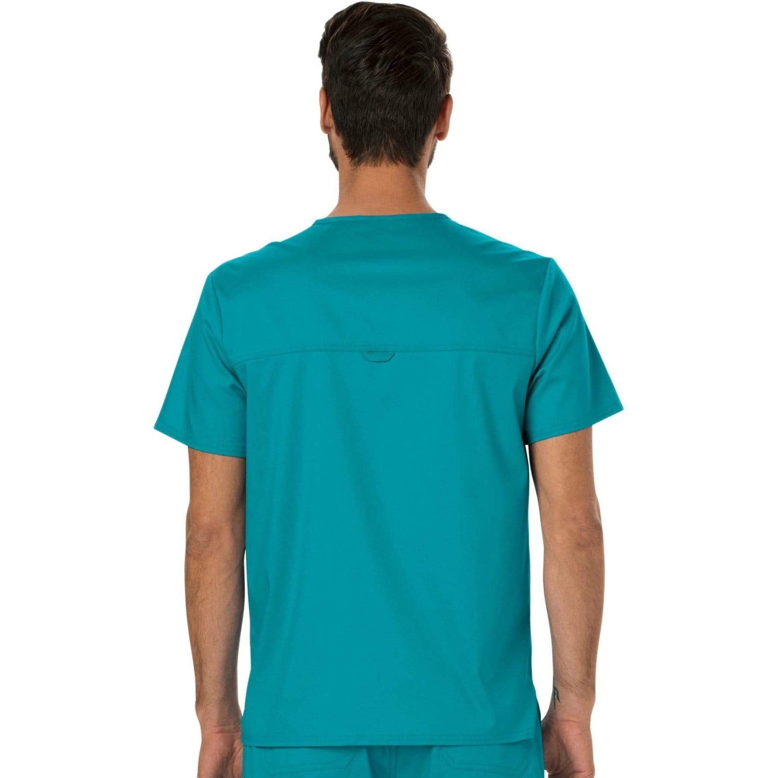 Cherokee Workwear Revolution WW690 Scrubs Top Men's V-Neck Teal Blue