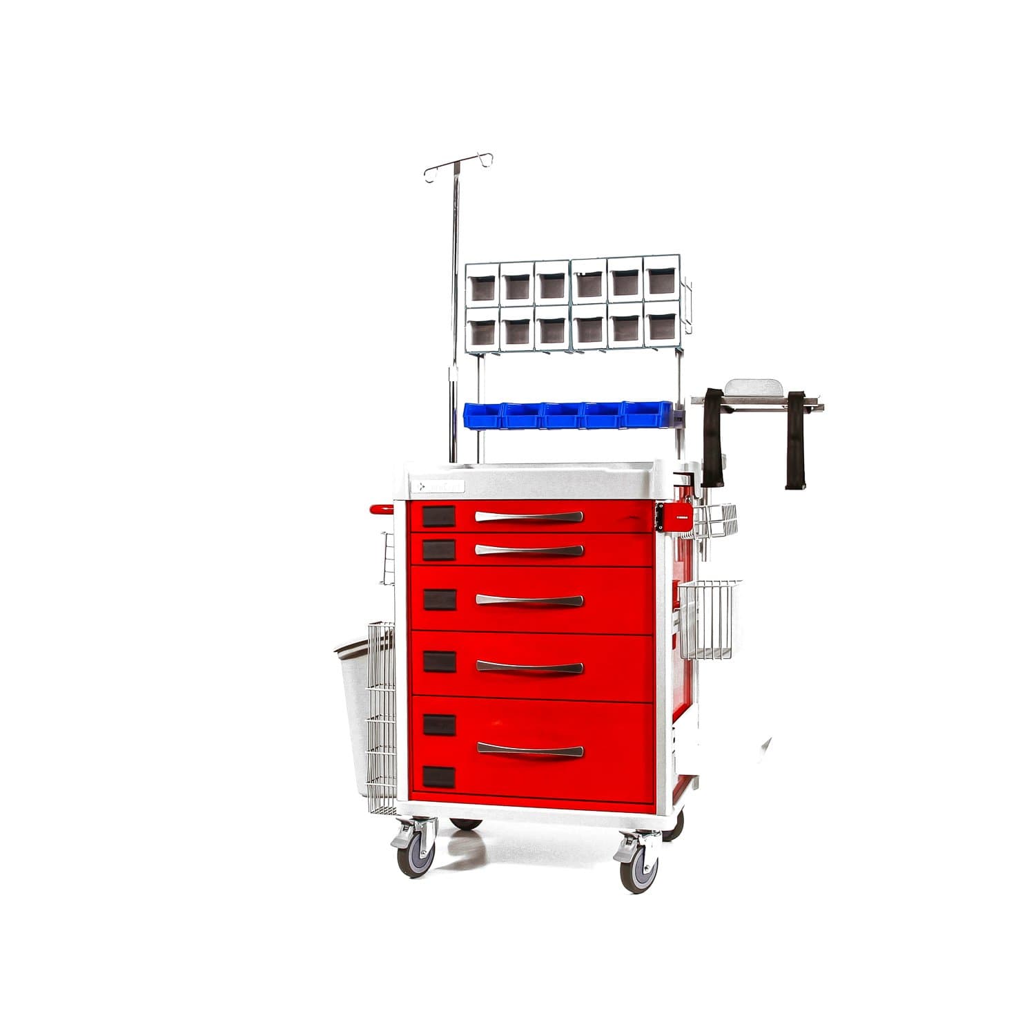 Clinicart 34inch Emergency Cart Red
