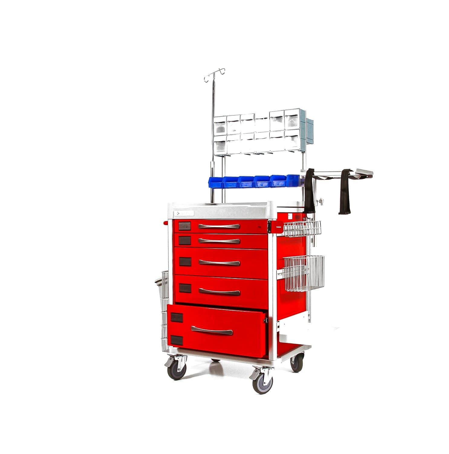 Clinicart 34inch Emergency Cart Red