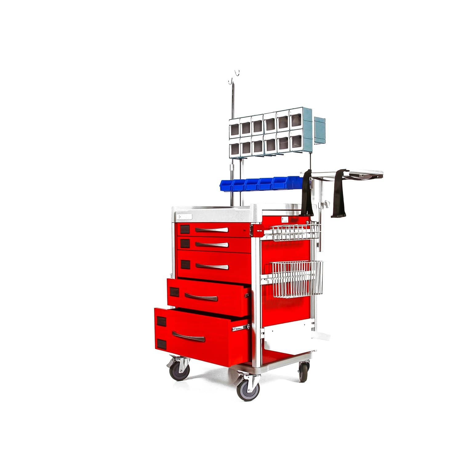 Clinicart 34inch Emergency Cart Red