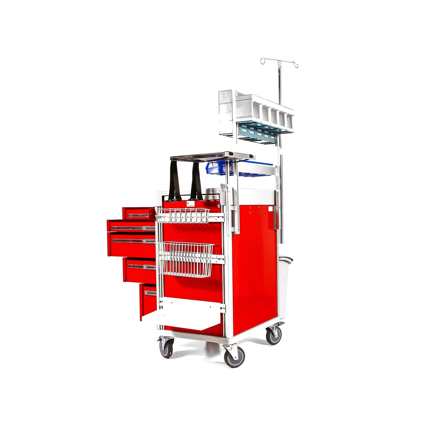 Clinicart 34inch Emergency Cart Red