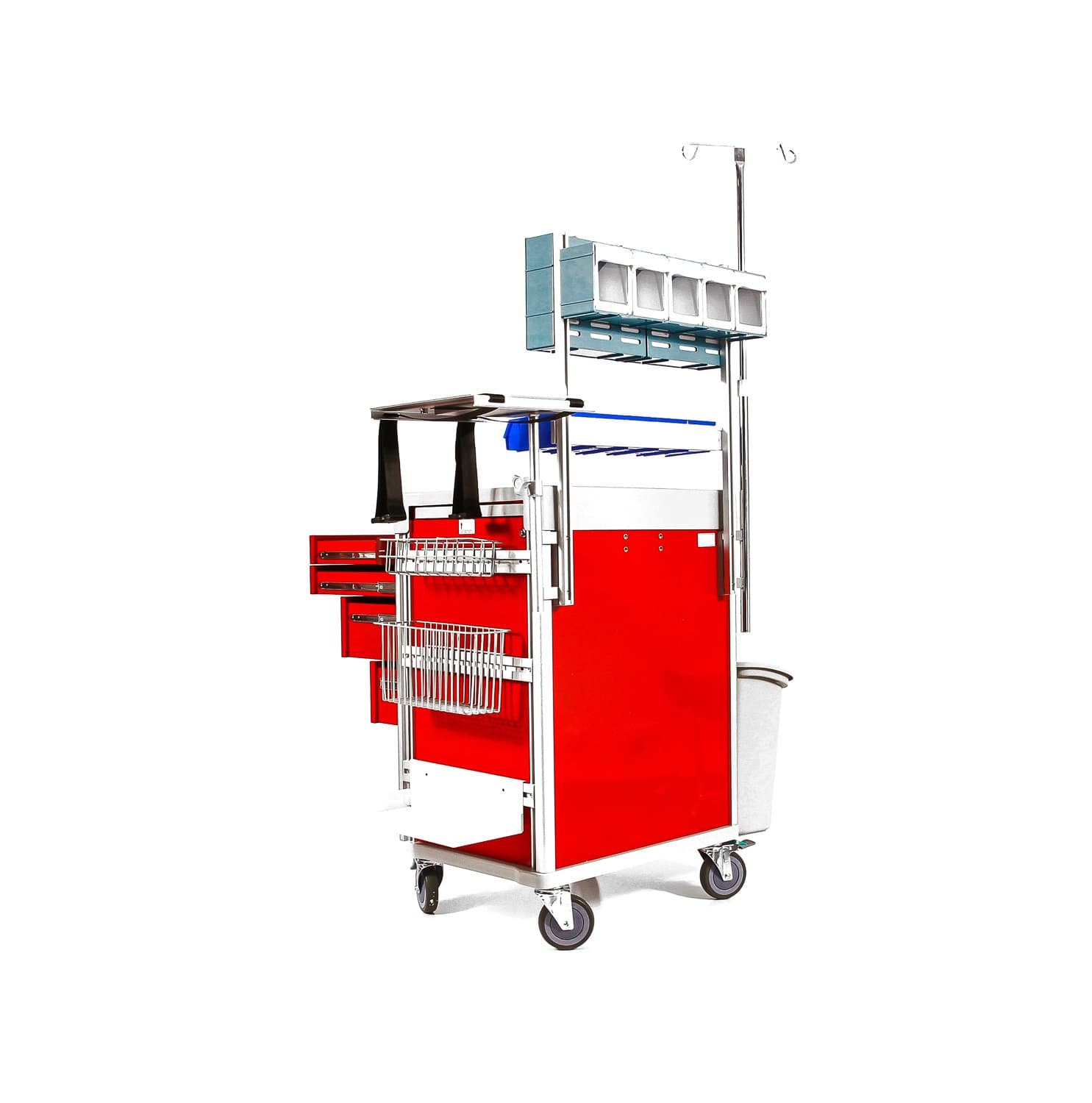 Clinicart 34inch Emergency Cart Red