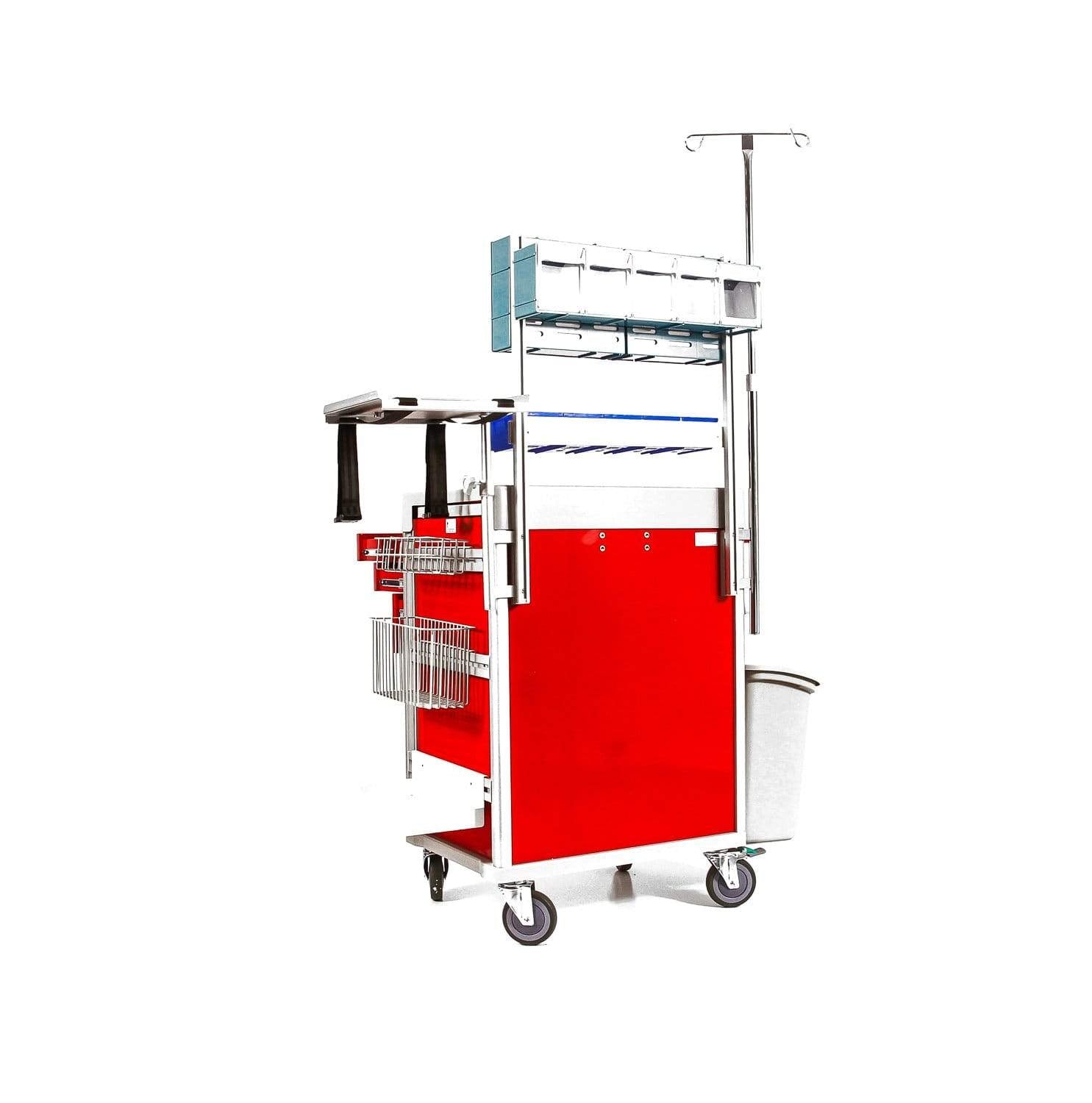 Clinicart 34inch Emergency Cart Red