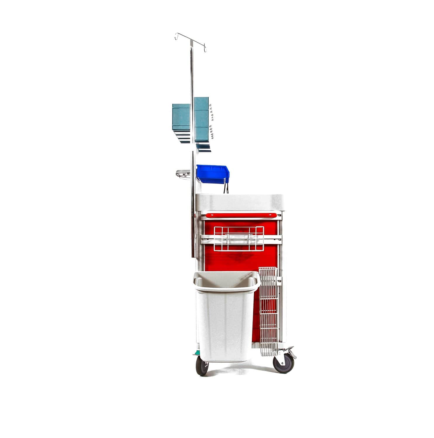 Clinicart 34inch Emergency Cart Red