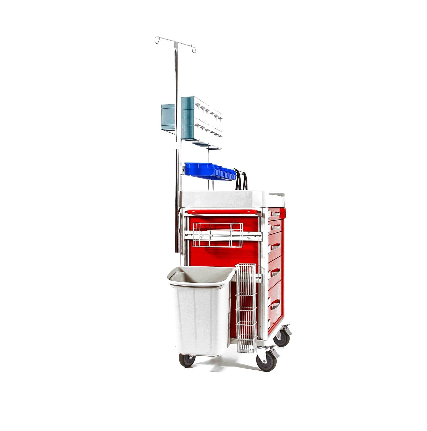 Clinicart 34inch Emergency Cart Red