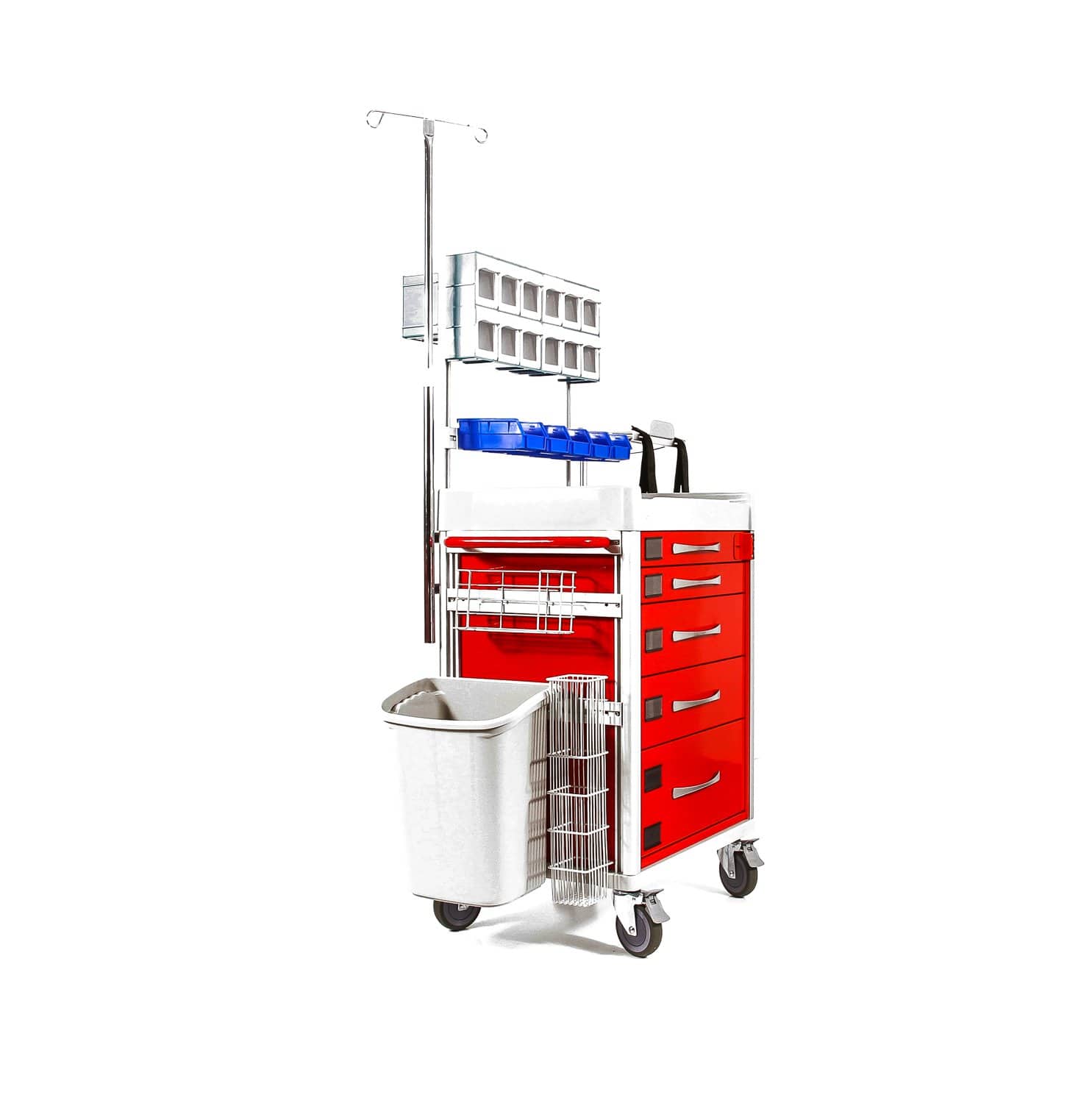 Clinicart 34inch Emergency Cart Red