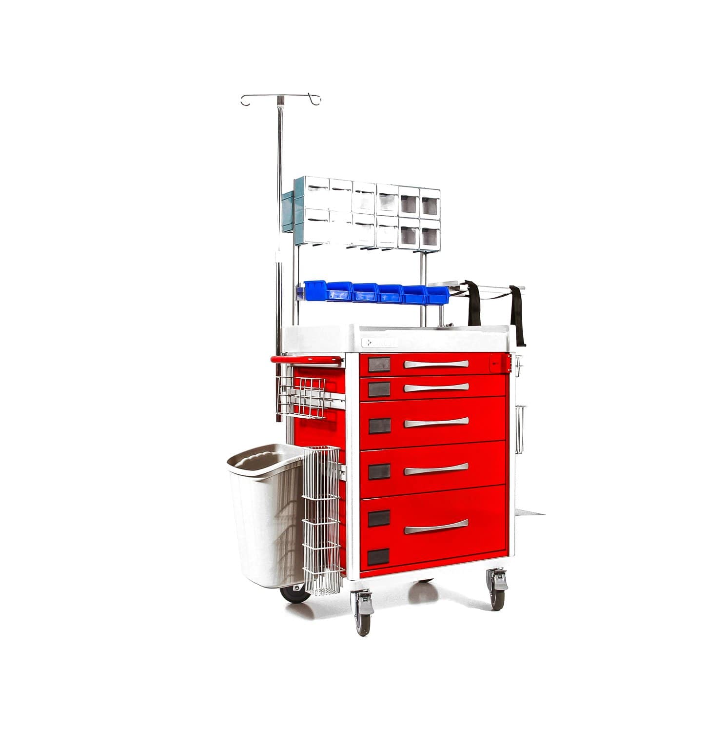Clinicart 34inch Emergency Cart Red