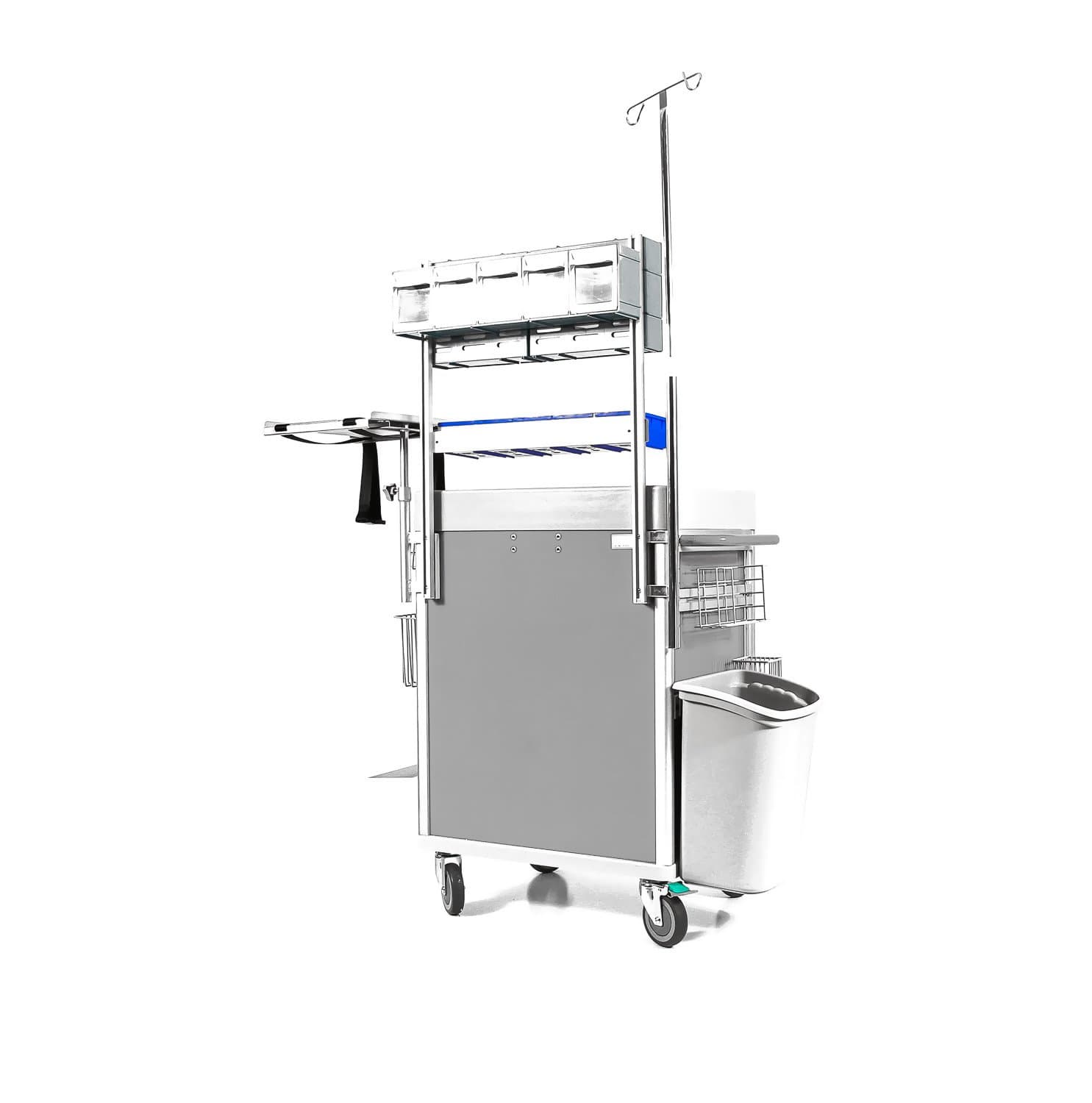 Clinicart 34inch Emergency Cart Silver