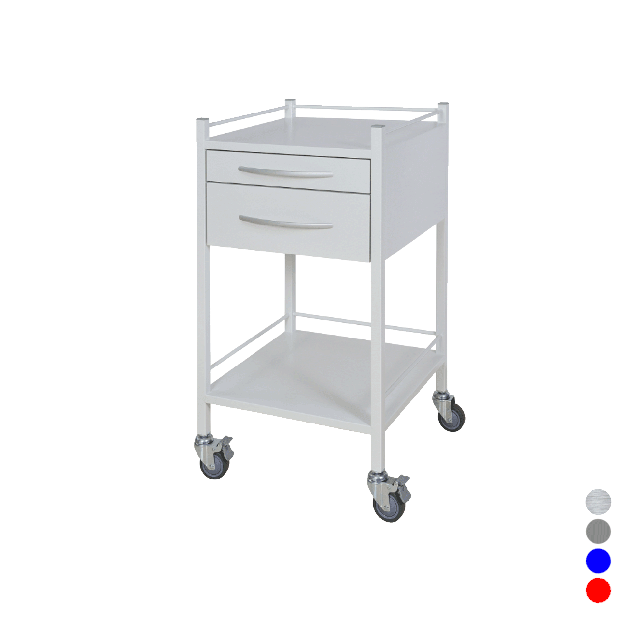 Clinicart Dressing Instrument Trolley 50cm x 50cm 2 Drawer