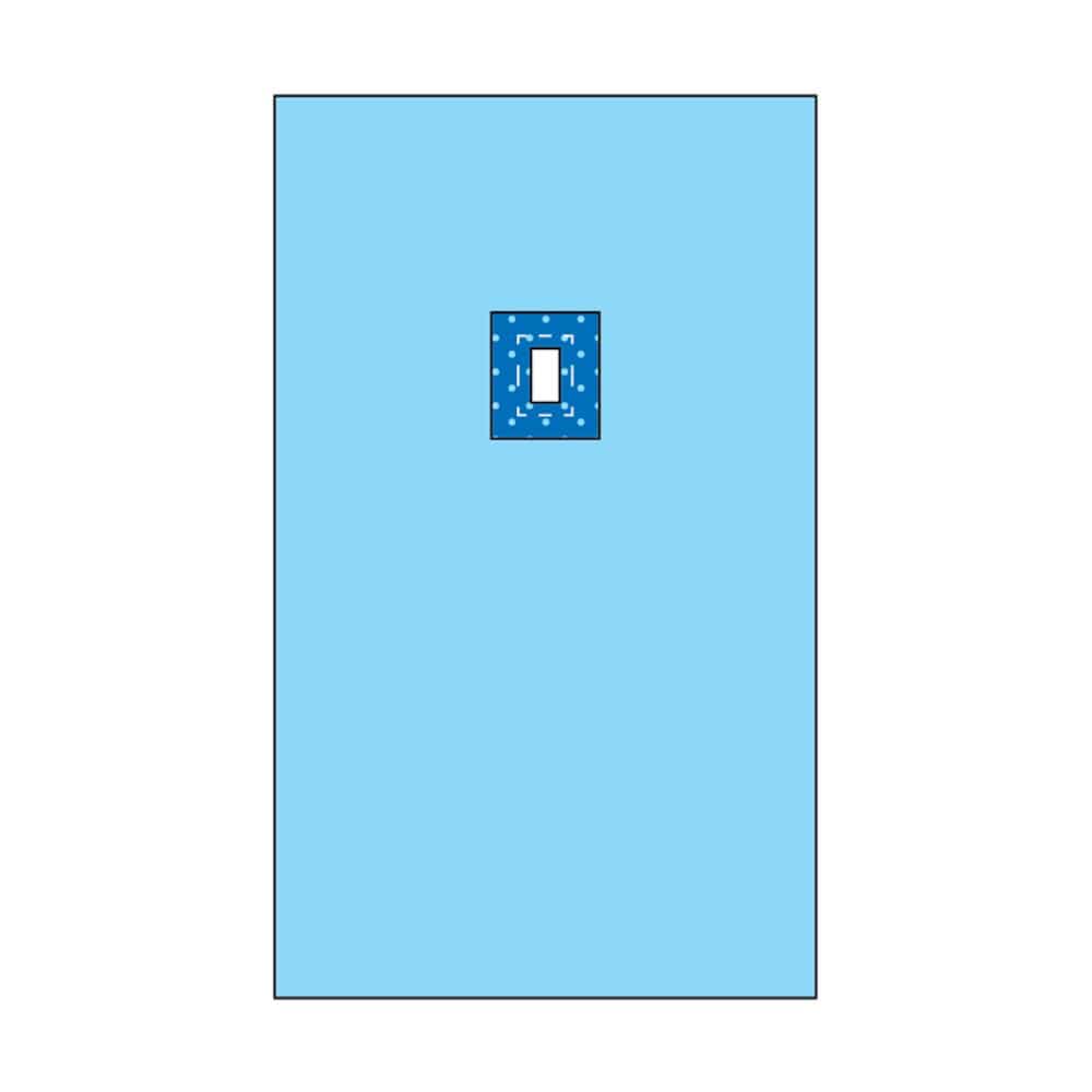 Multigate Drapes & Equipment Covers Adhesive Aperture 8x15cm / 150cm x 250cm / Sterile Multigate Drape