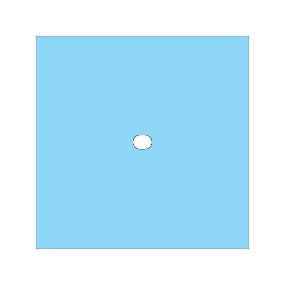 Multigate Drapes & Equipment Covers Oval Aperture 8x6cm / 90cm x 90cm / Sterile Multigate Drape