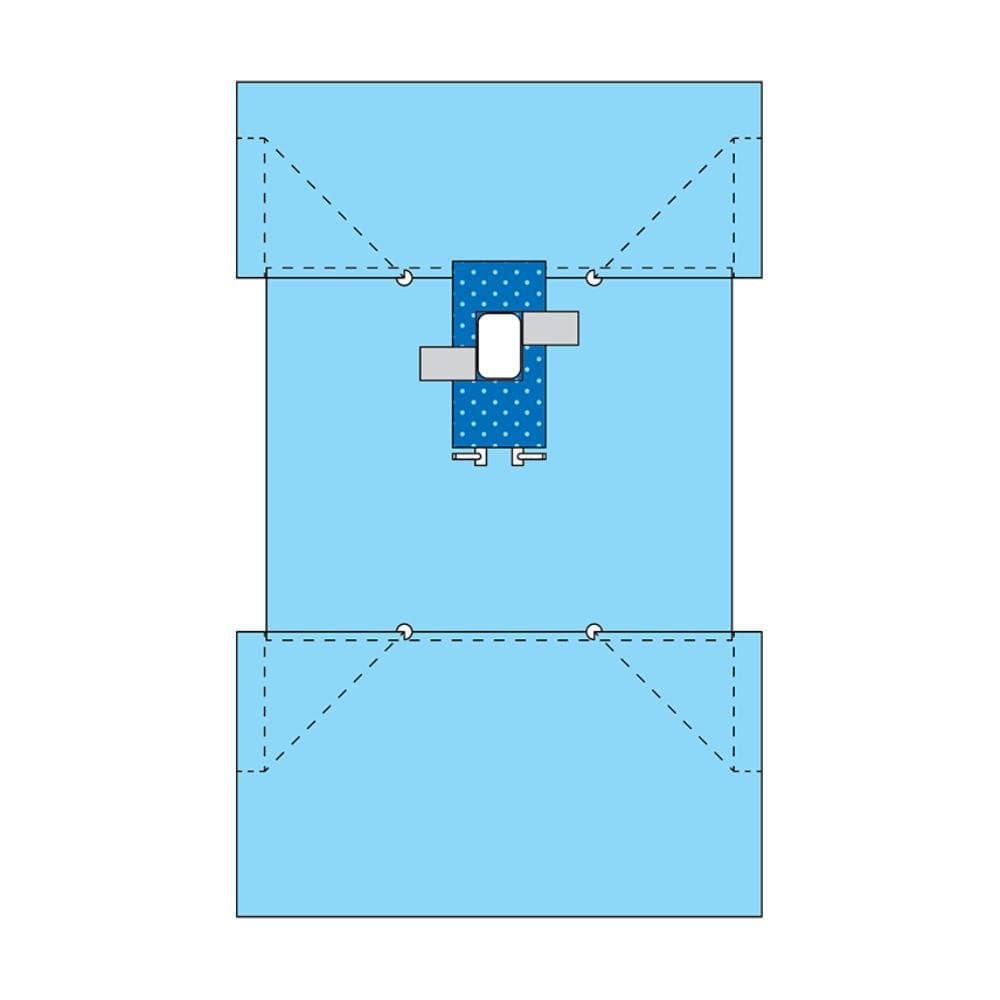 Multigate Drapes & Equipment Covers Spinal Drape / 282(250)cm x 452cm / Sterile Multigate Drape
