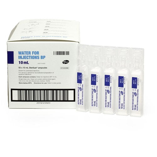 Pfizer Water For Injection Ampules x50