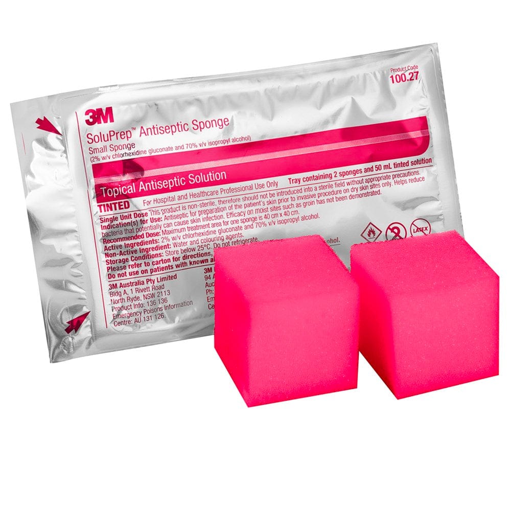 3M Healthcare Skin Preparation Antiseptic Sponge Tinted / 50mL 3M SoluPrep Antiseptic Solutions