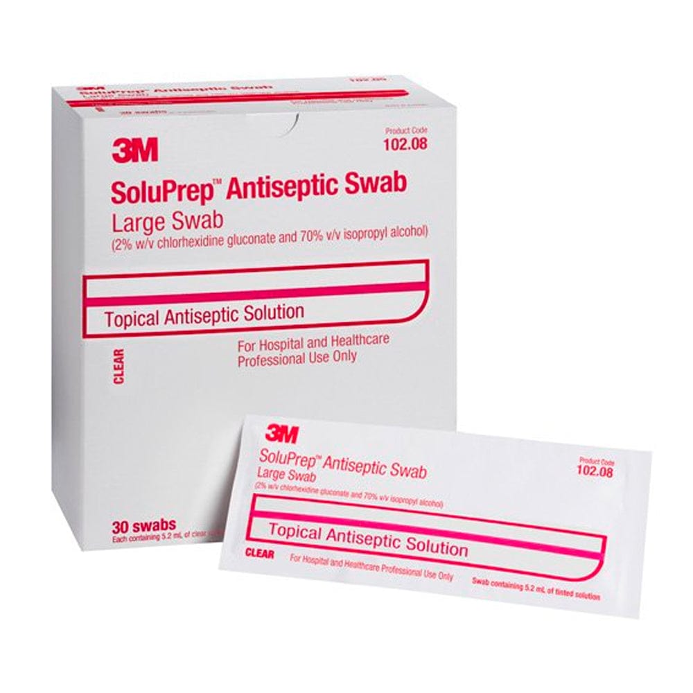 3M Healthcare Skin Preparation Antiseptic Swab Large - 102.08 / 5.2mL x30 3M SoluPrep Antiseptic Solutions
