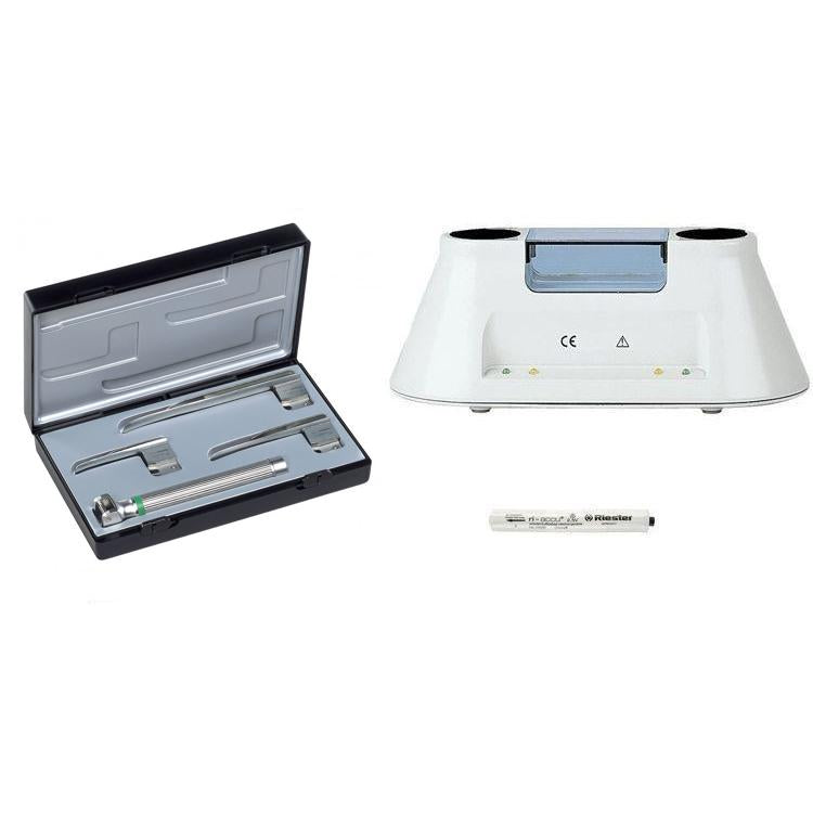 Riester Ri-Modul Miller Baby Set with AA Handle and Blades 0, 1, 2 + Ri-Accu L + Ri-Charger L