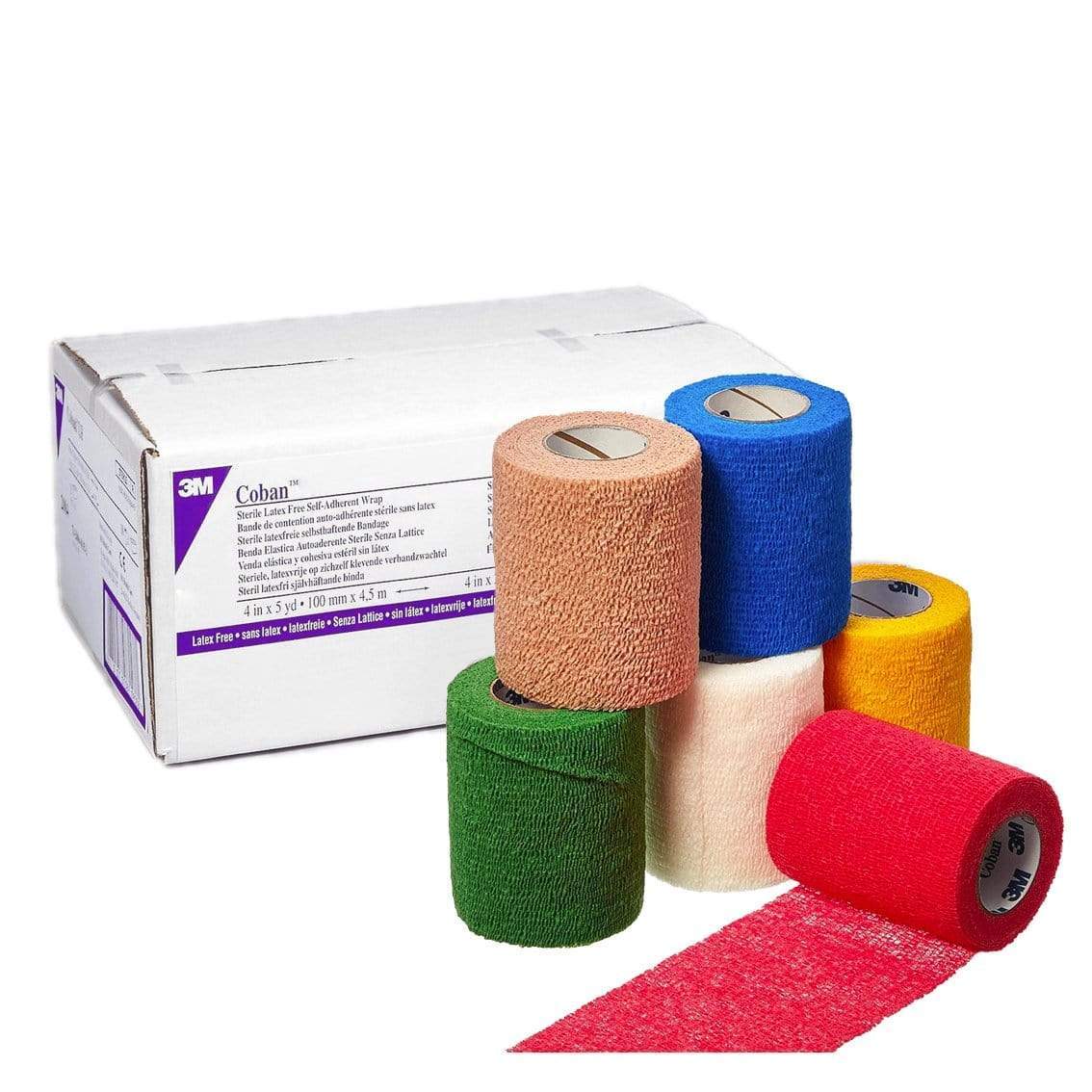 3M Healthcare Cohesive Bandages Natural / 25mm x 4.5m / EA 3M Coban Self-Adherent Wrap