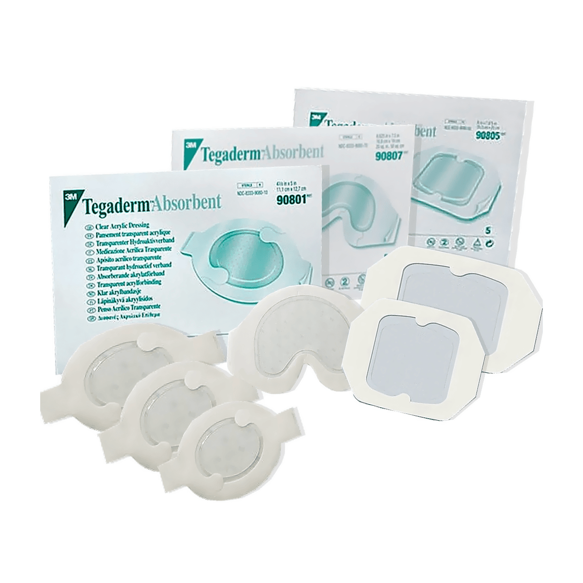 3M Tegaderm Absorbent Clear Acrylic Dressings