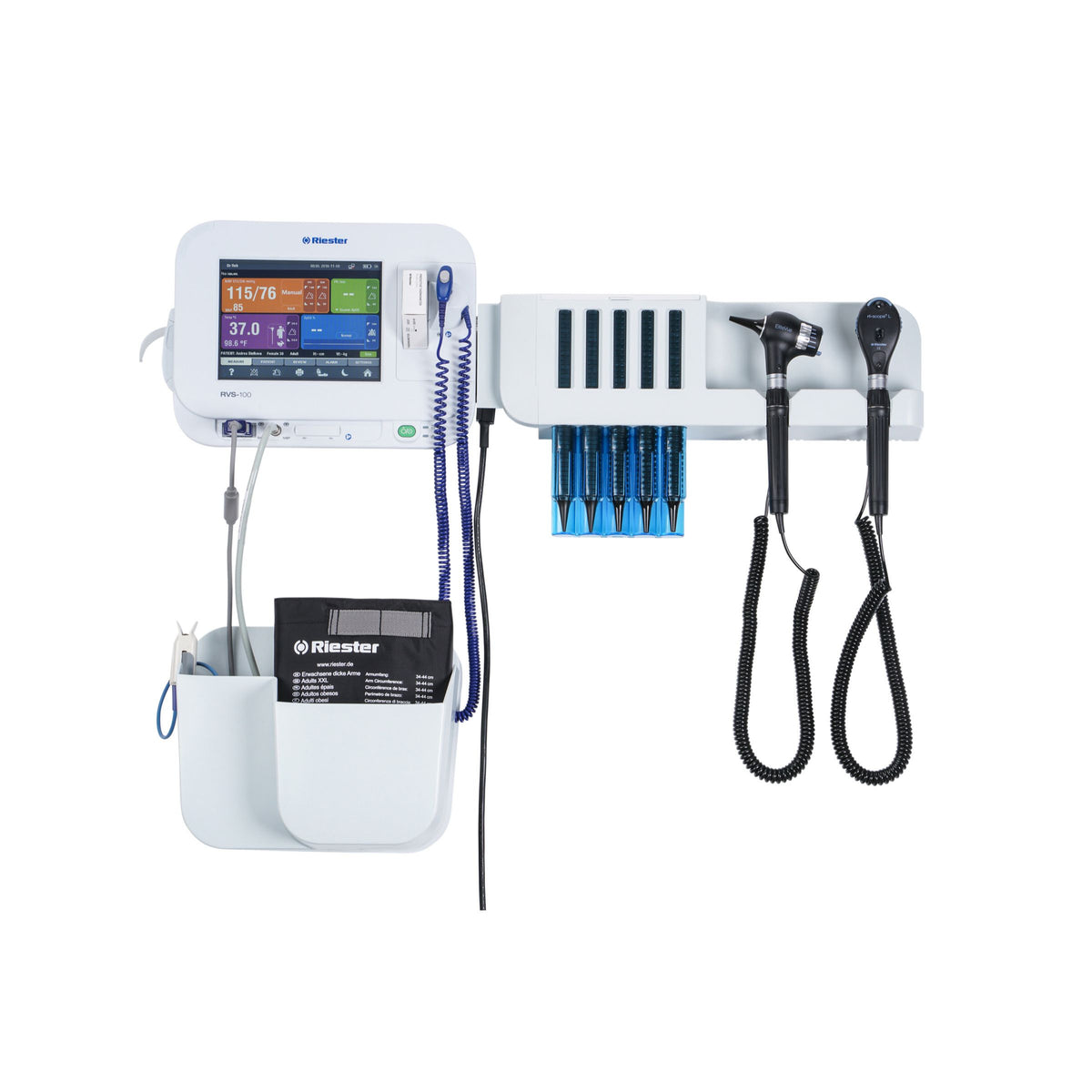Riester RVS-200 Integrated Modular Wall Diagnostic Station with VSM, without Diagnostic Heads