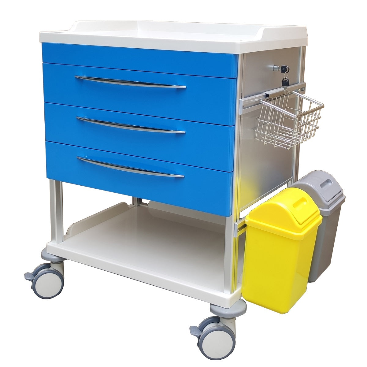 This three drawer treatment trolley comes with all accessories as standard to ensure you have everything you need out of the box.