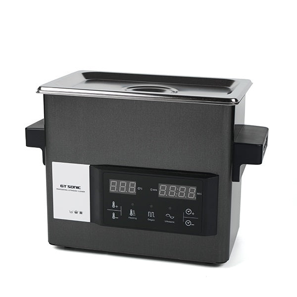 Our 3L ultrasonic cleaner with a sleek black titanium finish and plexiglass operation panel are sleek, modern &amp; functional.