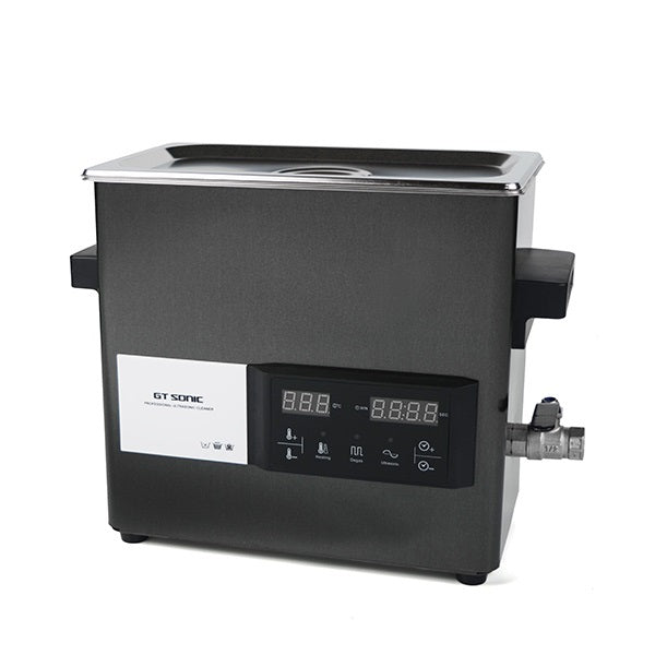 Our 6L ultrasonic cleaner with a sleek black titanium finish and plexiglass operation panel are sleek, modern &amp;amp; functional.