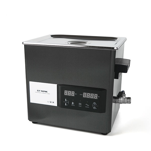 Our 9L ultrasonic cleaner with a sleek black titanium finish and plexiglass operation panel are sleek, modern &amp; functional.