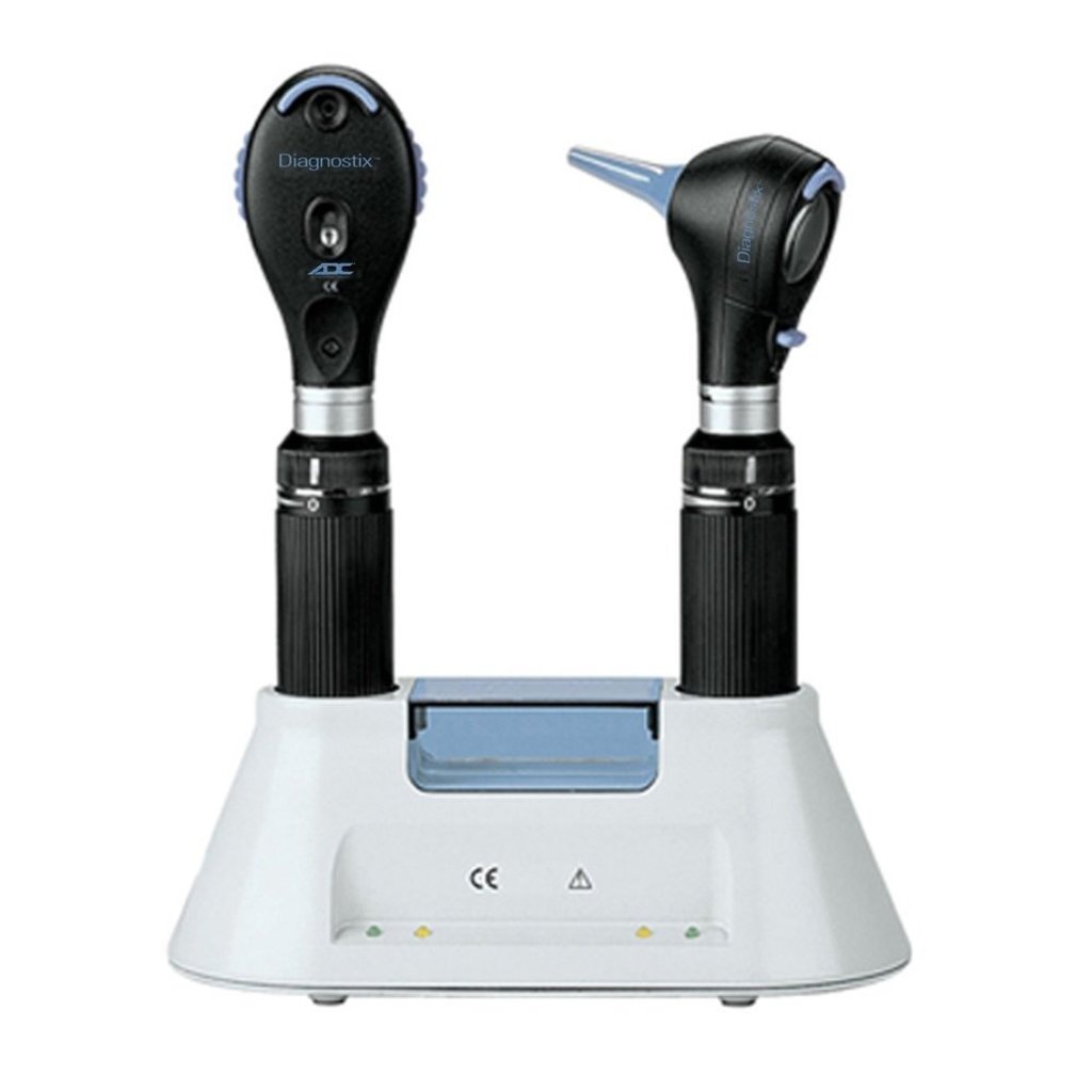Riester Ri-Scope L Otoscope / Ophthalmoscope L2/L2 LED 3.5 V 2 x C Handle with Ri-Accu Batteries &amp; Charger Pod