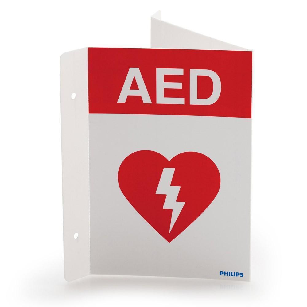 AED Wall Sign Red